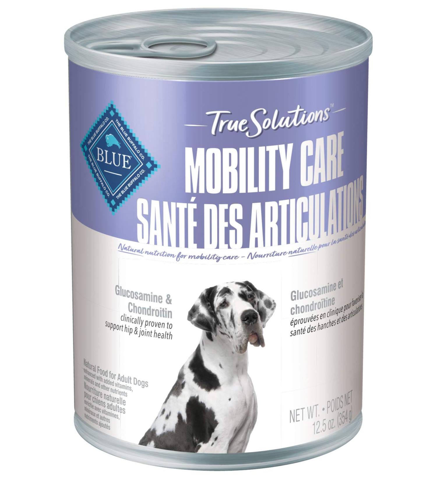 Blue Buffalo True Solutions Natural Adult Wet Dog Food Mobility Care 354g cans (Pack of 12) Mobility Care 12.5oz Cans - Pack of 12 - Buy Online on GoSupps.com