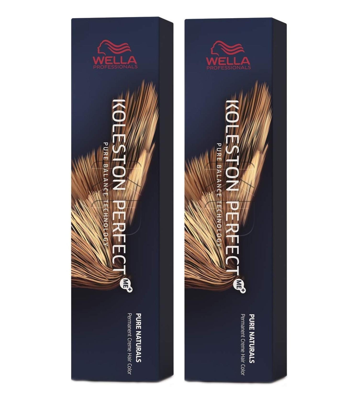 WELLA Koleston Perfect Me KP Pure Naturals 4/00 Medium Brown Natural Intense 2-pack Gray/white coverage 60 ml (2-pack)