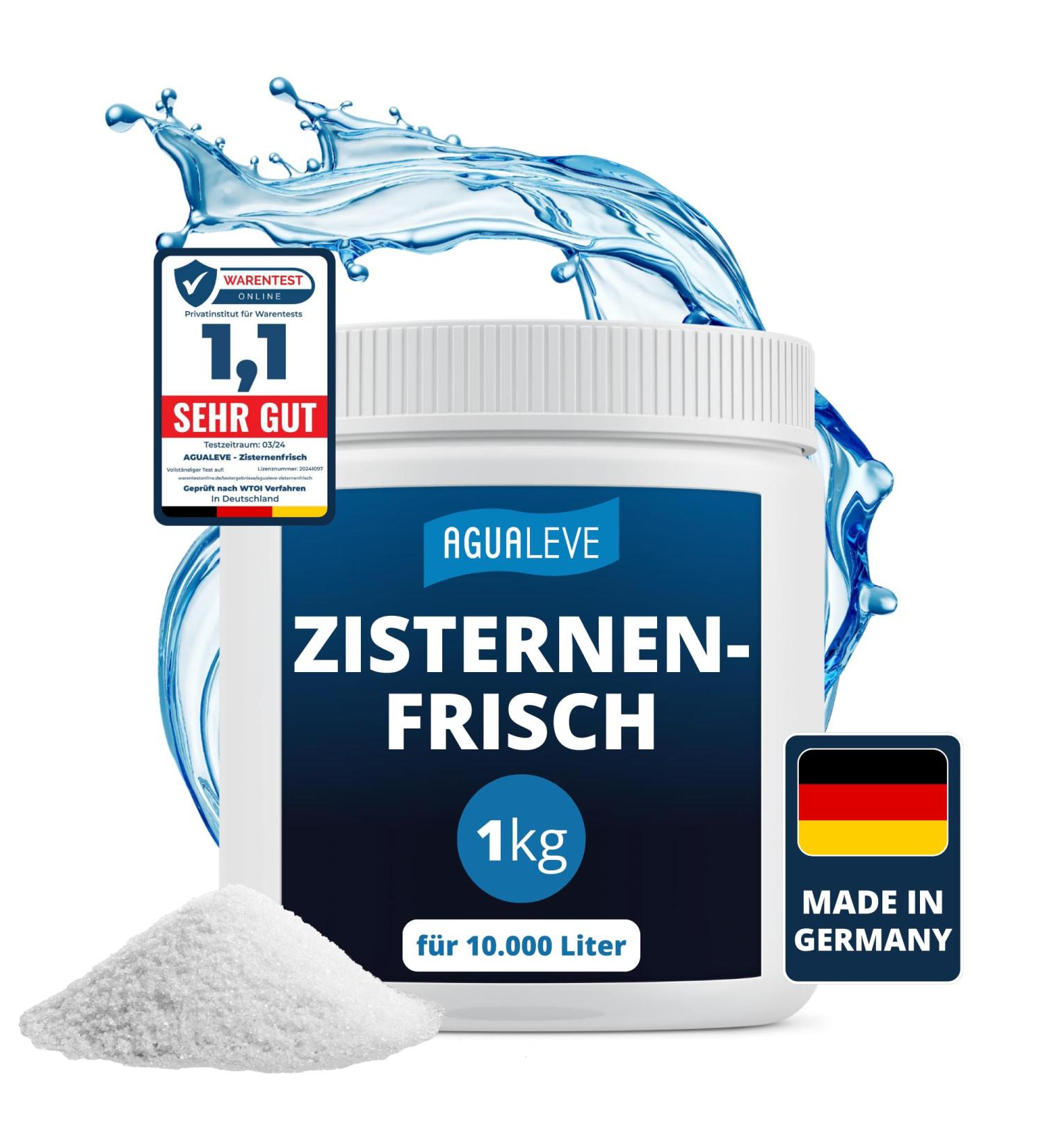Agualve Cistern Fresh 1kg - Keep Rainwater Fresh & Suitable for All Cisterns | Made in Germany | Treats 10 000 Liters - Buy Online on GoSupps.com