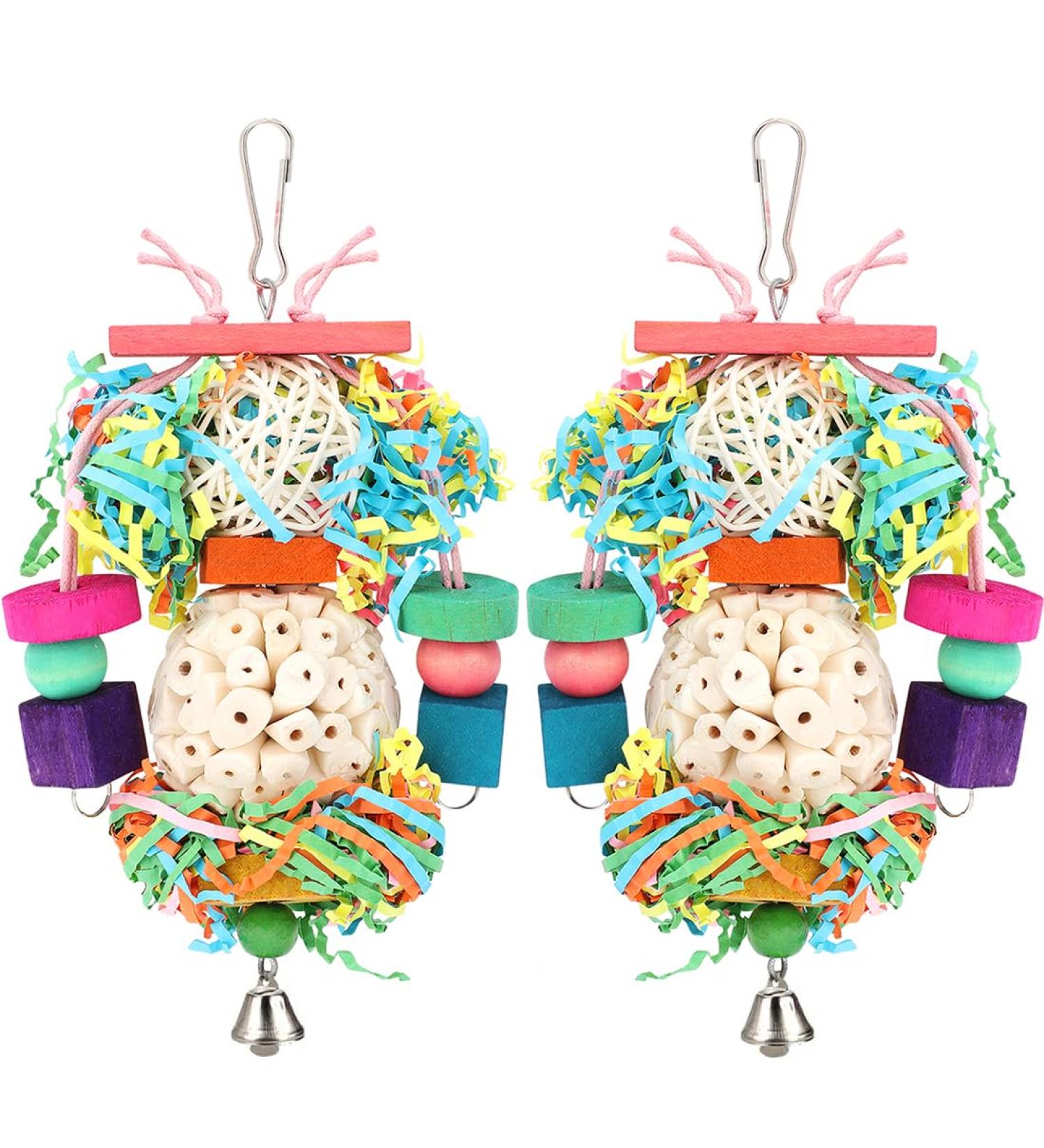 Bbjinronjy Bird Toys for Hanging | Natural Soft Sola Ball for Parrots Budgies & Small Birds - Buy Online on GoSupps.com