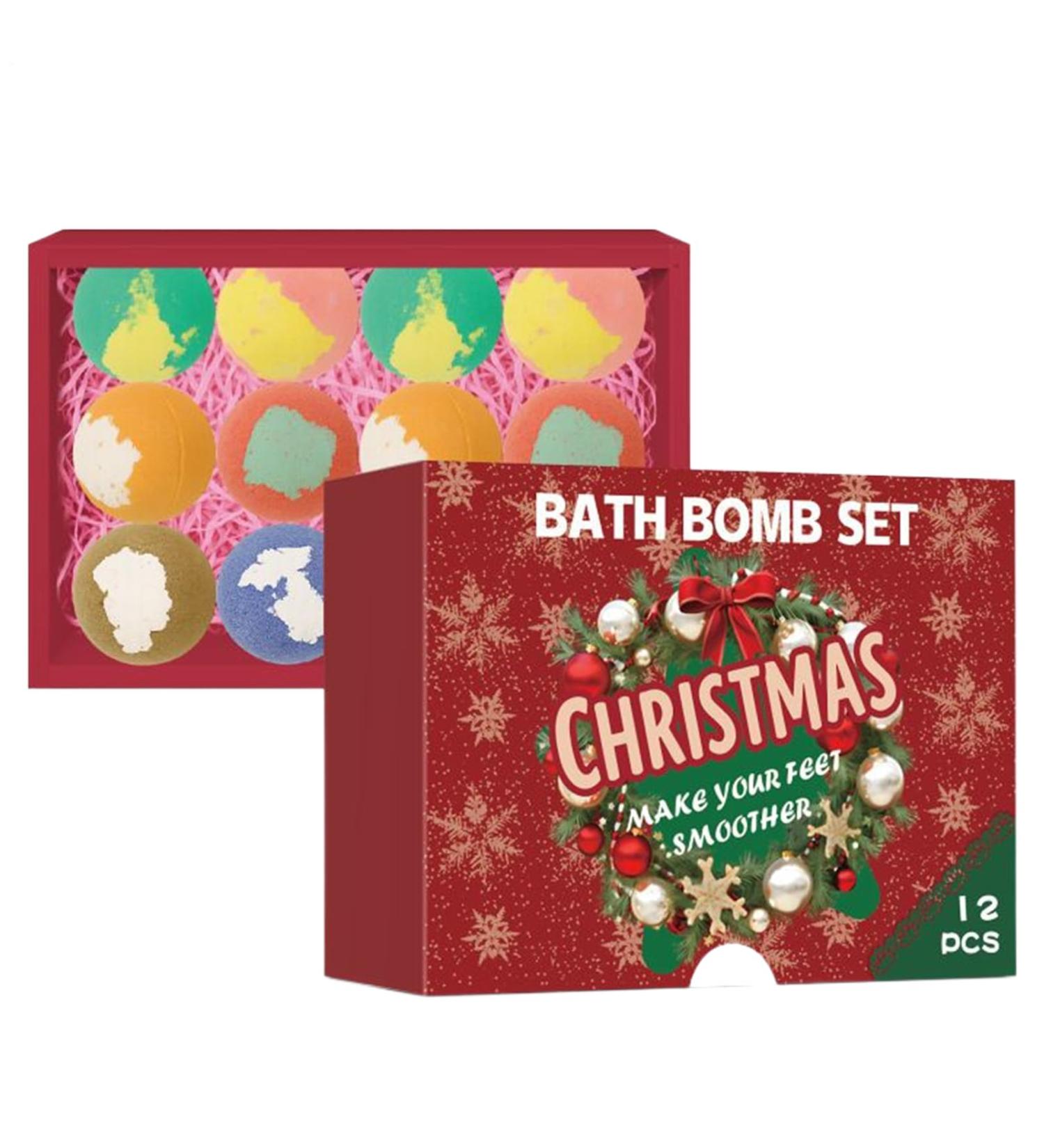 Holiday Sparkling Bath Set - 12 Piece Christmas Countdown Collection for Relaxing Spa Moments | Moisturizing Formula with Natural Oils and Festive Packaging for - Buy Online on GoSupps.com