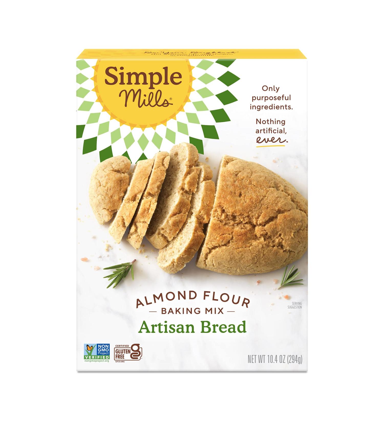 Simple Mills Almond Flour Artisan Bread Mix - Gluten Free & Paleo Friendly, 10.4 oz - Buy Online on GoSupps.com