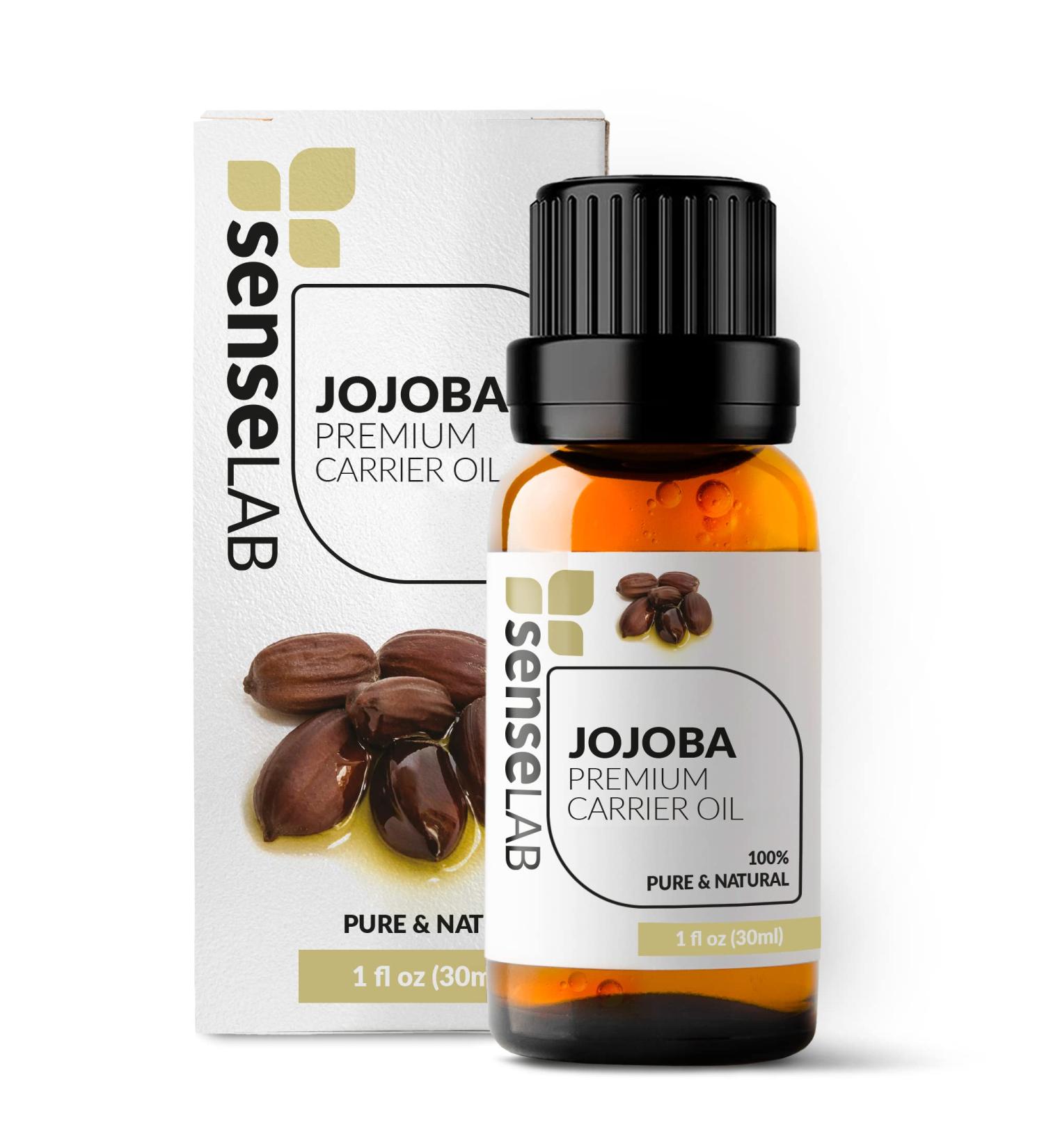 SenseLAB 100% Pure Jojoba Oil - Cold Pressed Carrier Oil for Skin, Hair, Nails - 30ml - Buy Online on GoSupps.com