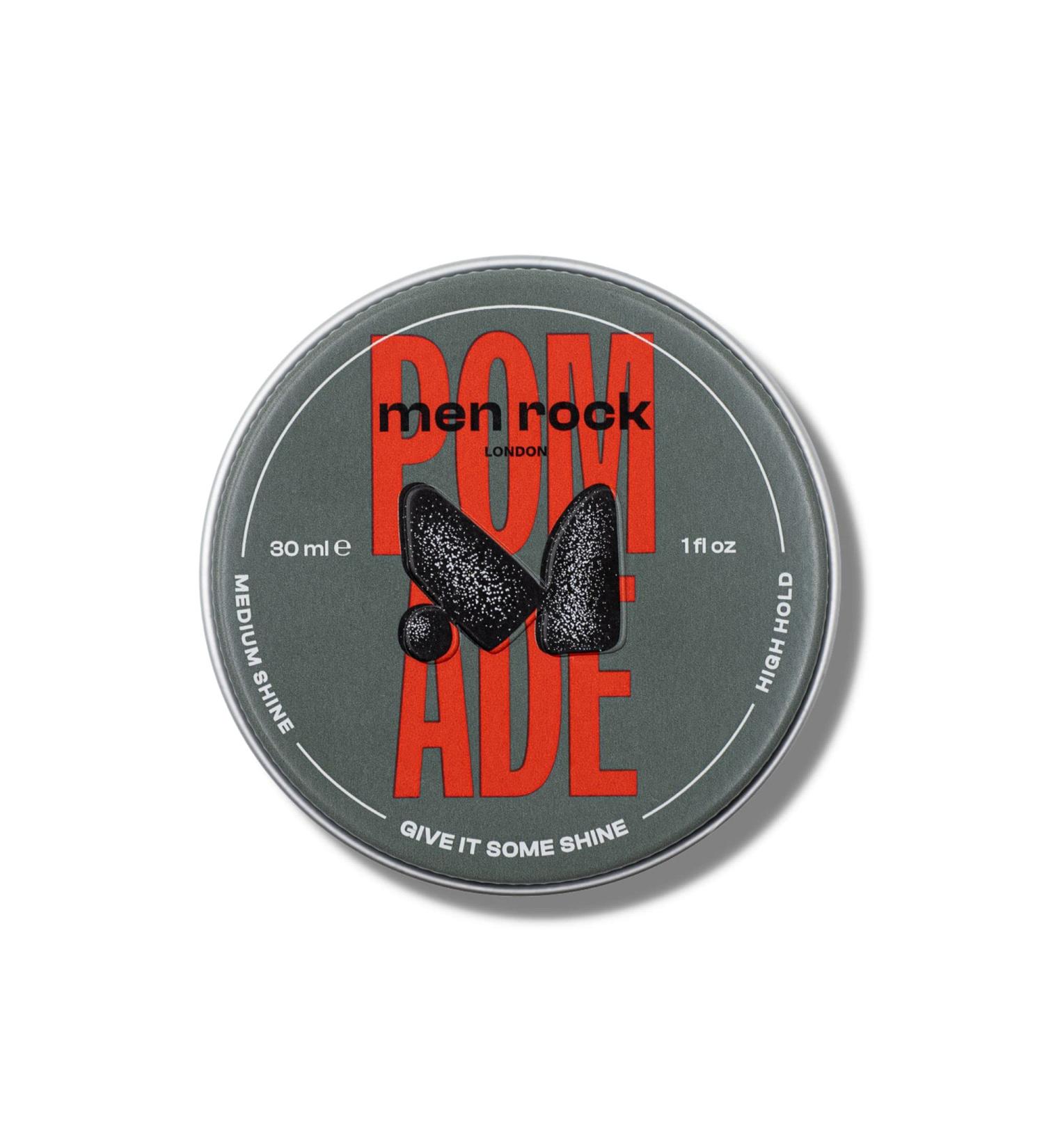 Men Rock 30ml Pomade - High Hold Medium Shine for Slick & Classy Hairstyles - Fruity Fresh Scent - All Hair Types - Pack of 1 - Buy Online on GoSupps.com