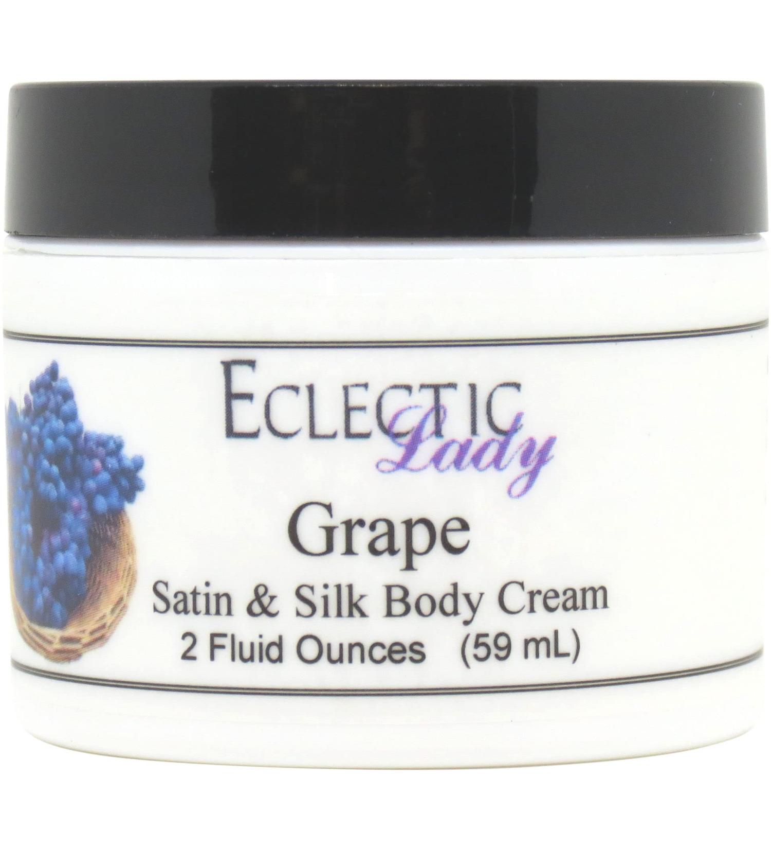 Buy Eclectic Lady Grape Satin & Silk Body Cream - 2oz - Shea Butter Aloe Vitamin E - Handcrafted in USA - Phthalate-Free Lotion for Women - Buy Online on GoSupps.com