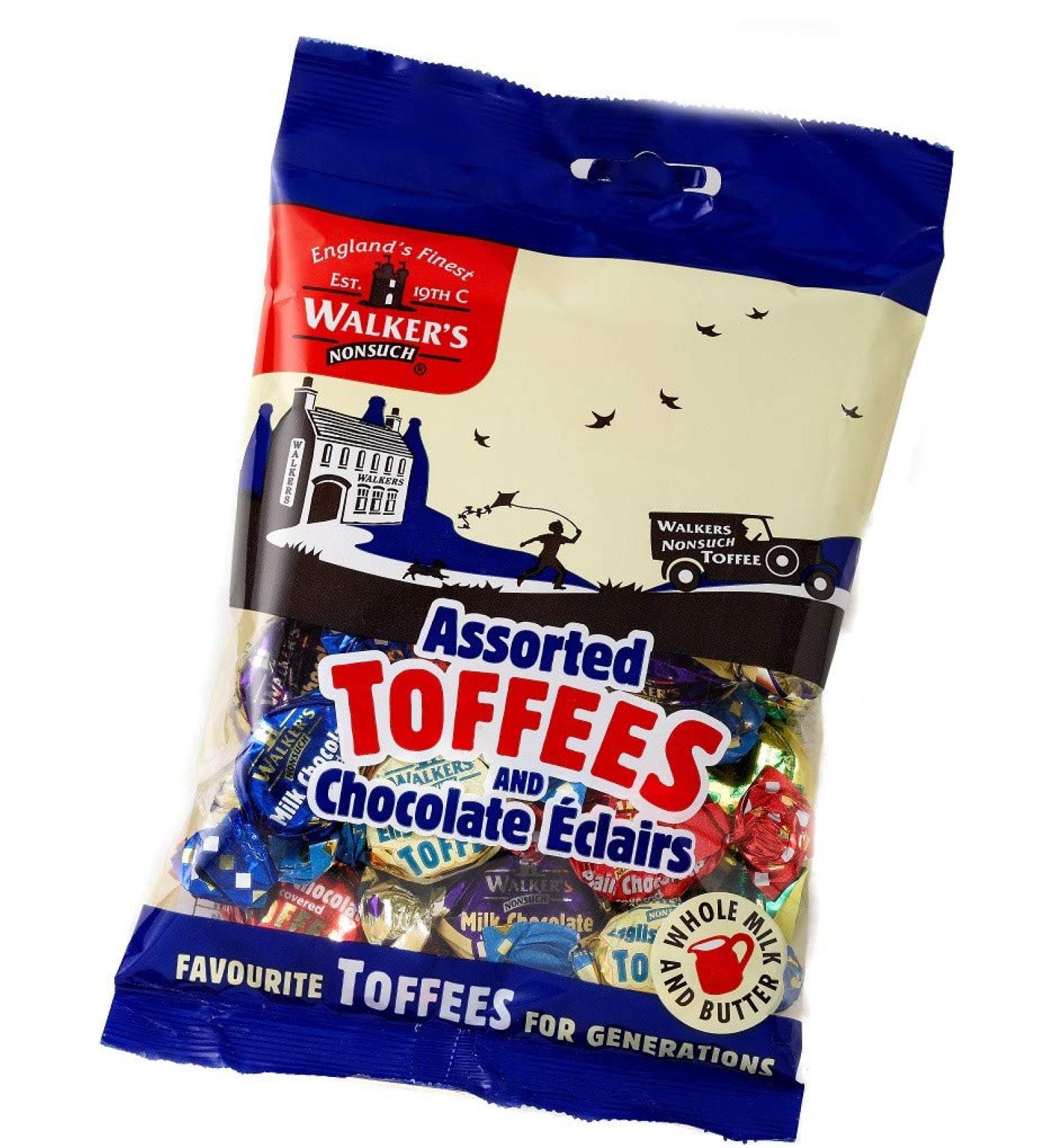 Buy Walkers Nonsuch Assorted Toffees & Chocolate Eclairs - 150g Pack | International Shipping Available - Buy Online on GoSupps.com