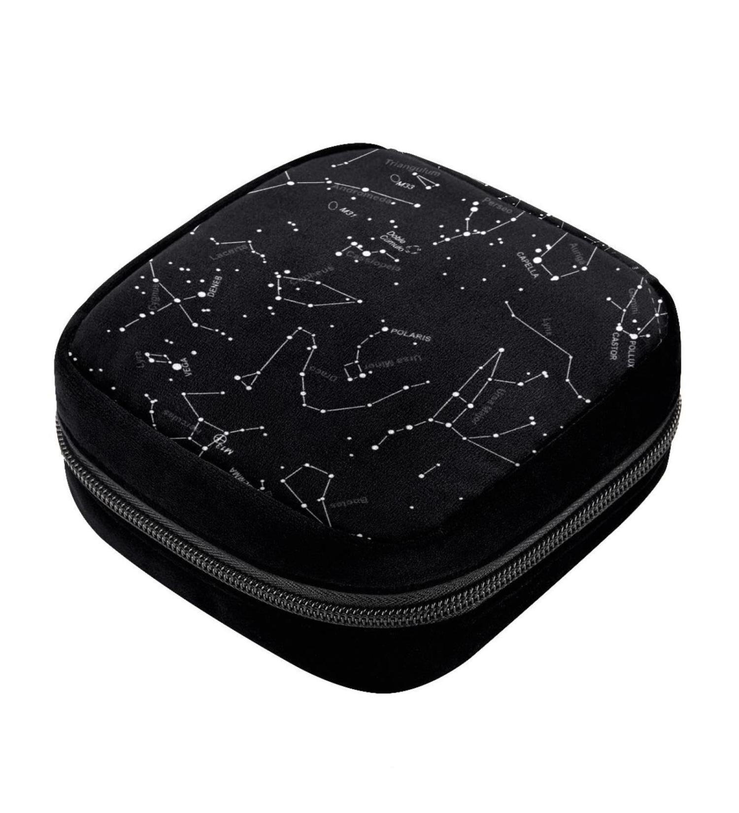 GIAPB Period Bag | Sanitary Napkin Storage & Makeup Pouch | Boreal Sky Map Color2118 - Buy Online on GoSupps.com