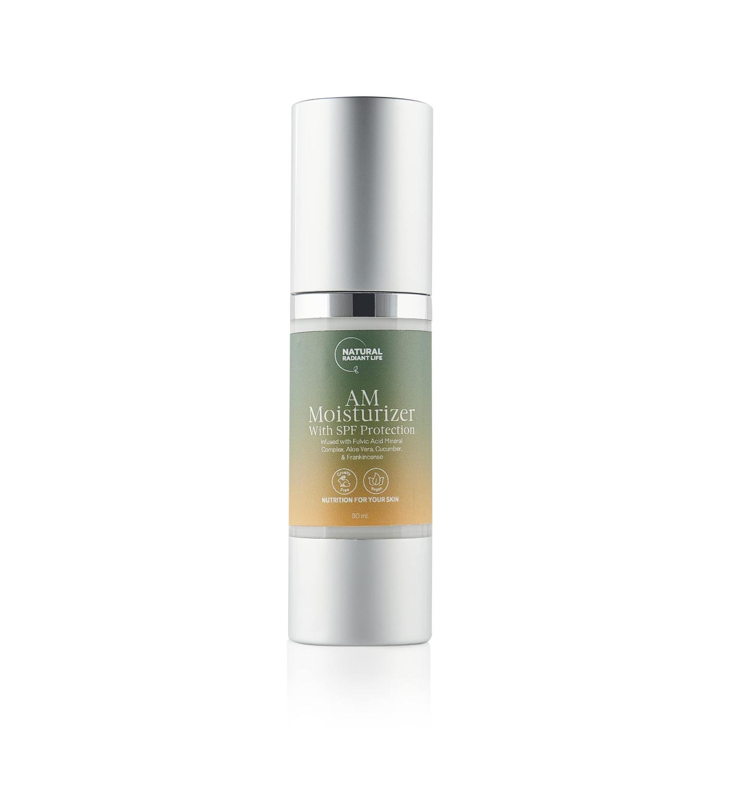 AM Face Moisturizer with SPF Organic Oil-Free Hydrating Cream for Dry Skin - Daily Sunscreen Protection 30ml - Buy Online on GoSupps.com