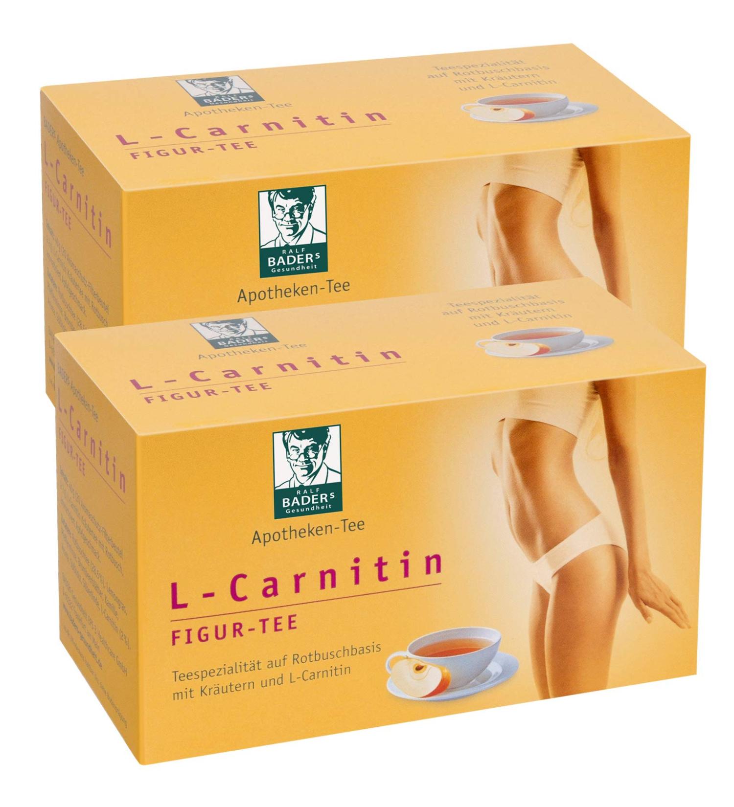 Baders L-Carnitin Figure Tea - Herbal Red Bush Tea with L-Carnitine for Diet & Fasting | 2x20 Filter Bags | Delicious Apple Flavor - Shop Now! - Buy Online on GoSupps.com