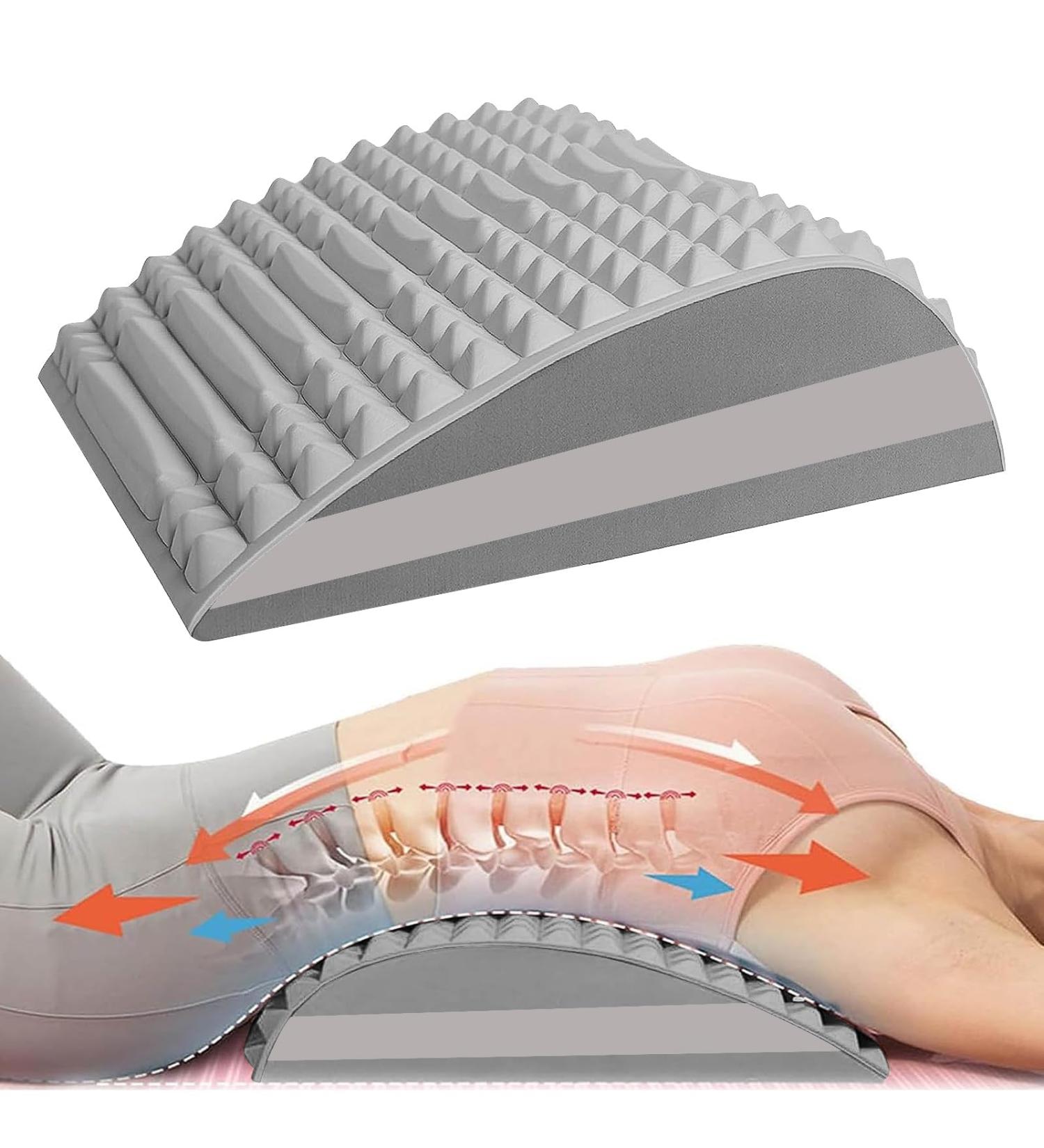 2-in-1 Back Extensor & Neck Stretcher - Multi-Level Spine Board for Neck & Back Pain Relief | Gray - Buy Online on GoSupps.com