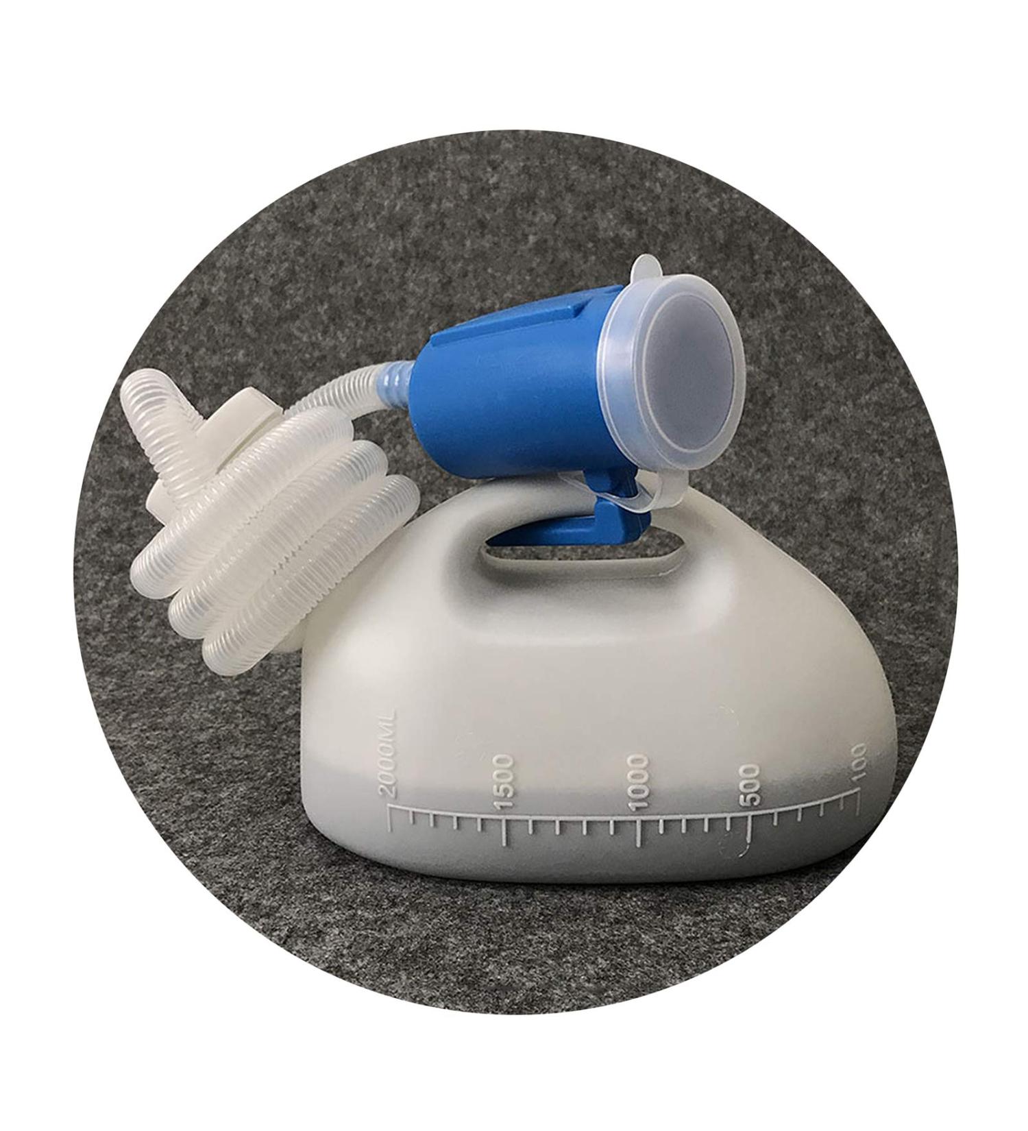 Men Urinal Men's Male Bed Urinal Pee 2000ML Collector with 1.6M Tube Convenient and Practical Urinal - Buy Online on GoSupps.com