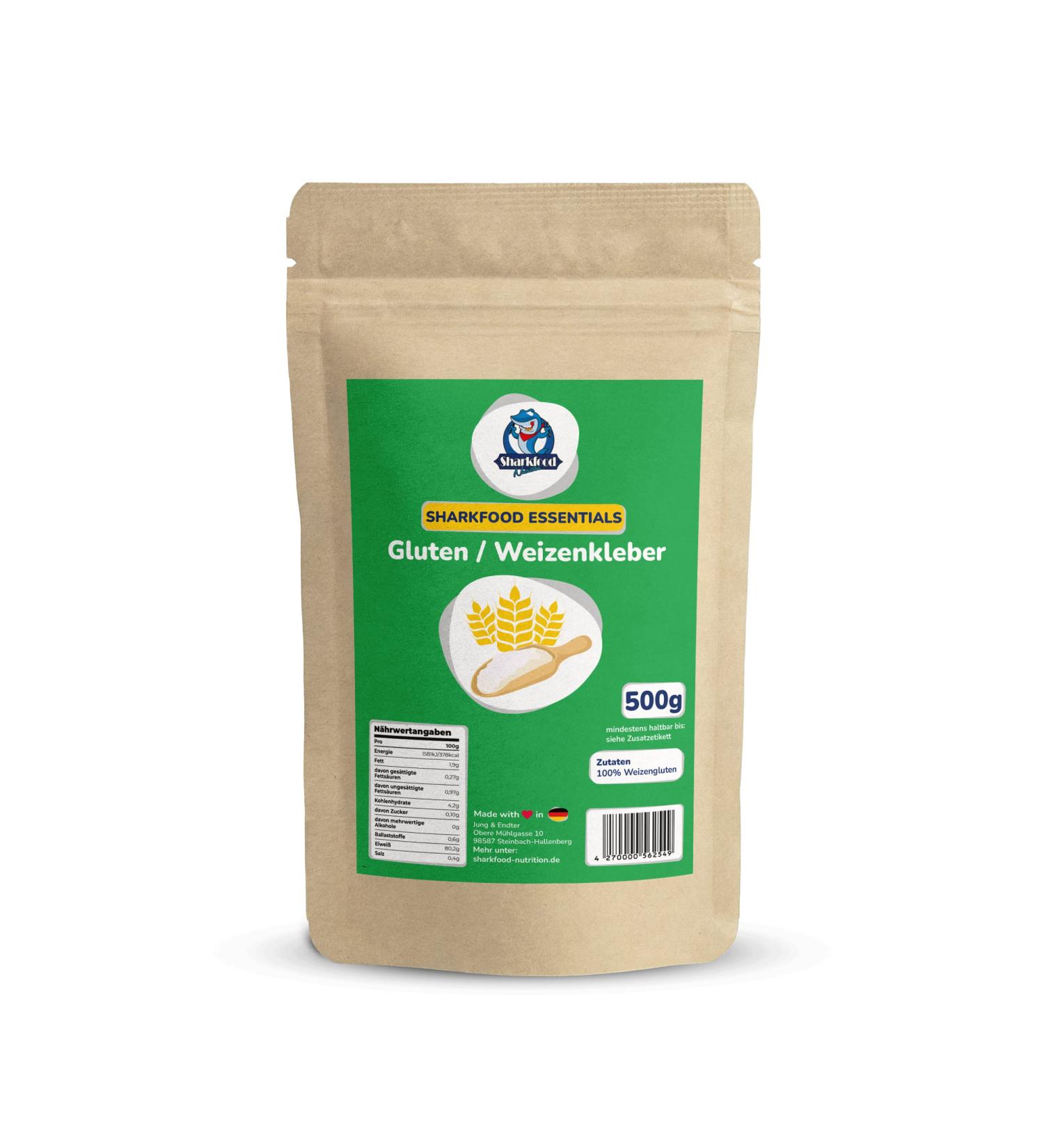 Premium Wheat Gluten 500g | Low Carb Flour Substitute | High Protein Seitan Base | Gluten for Baking & Cooking - Buy Online on GoSupps.com