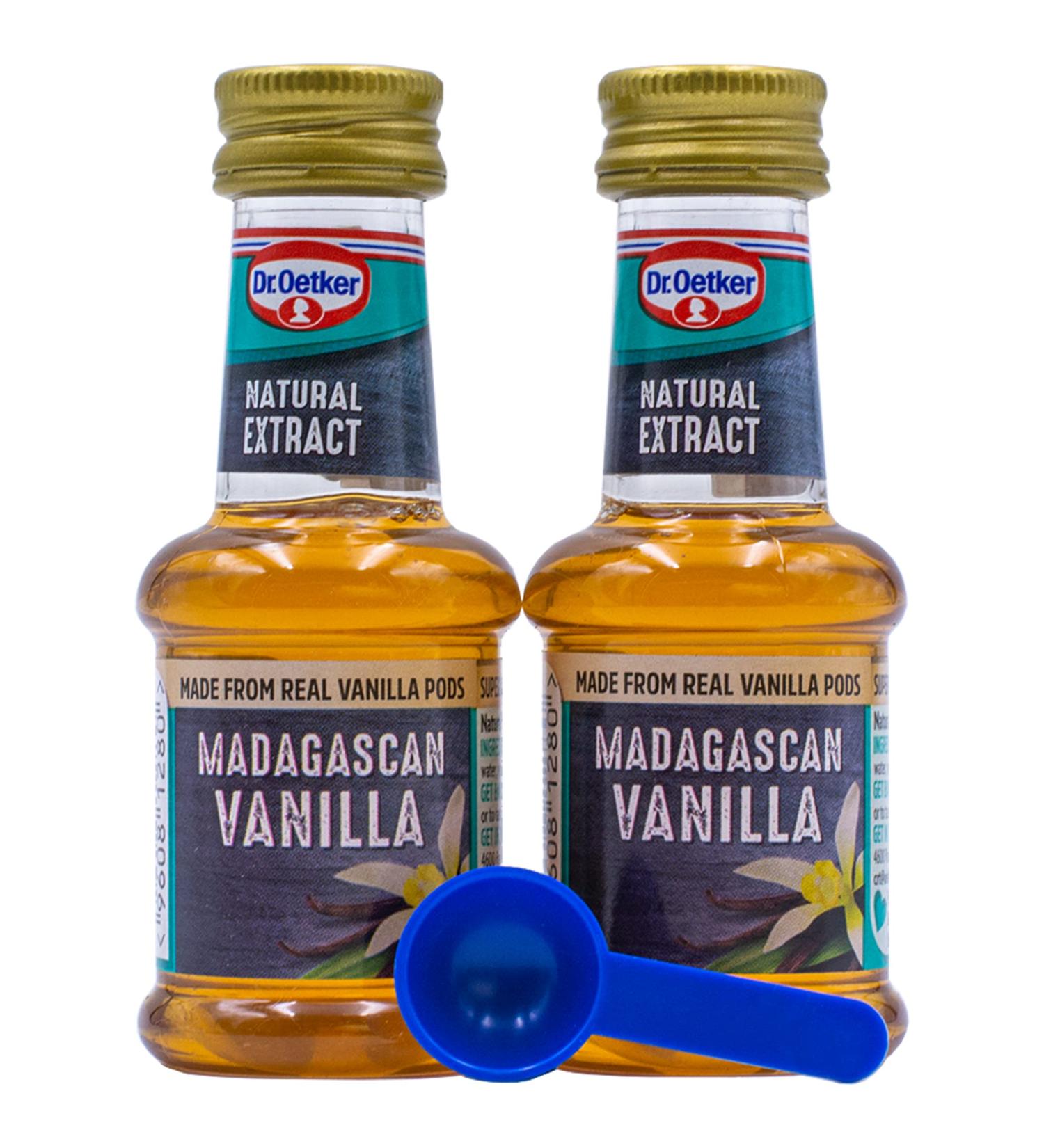 UpLabel Creations bundle of Dr Oetker Madagascan Vanilla Extract Baking 35ml (2-Pack) + UpLabel Creations 1ml Measuring Spoon - Buy Online on GoSupps.com