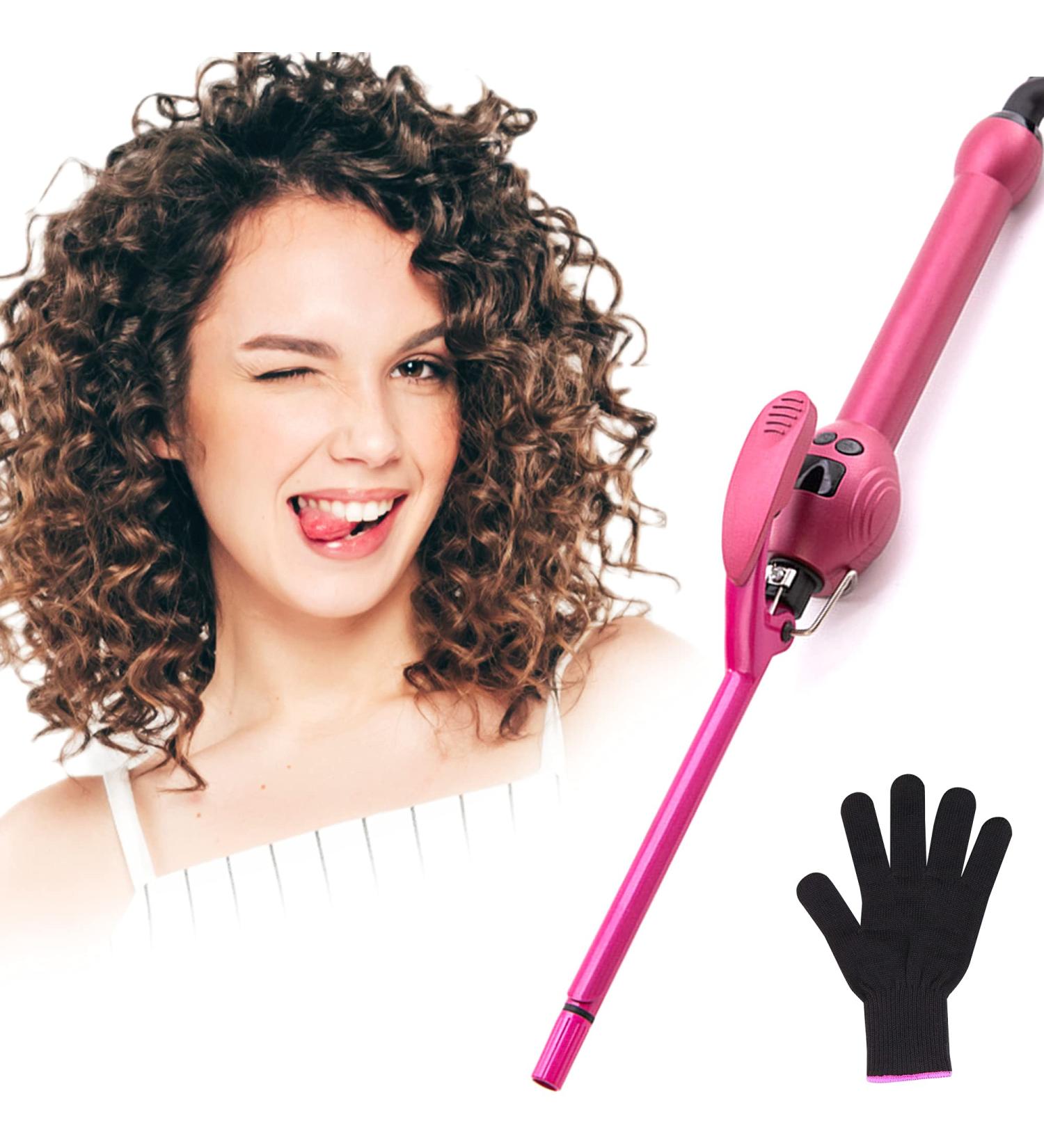 Professional 3/8 Inch Curling Iron - 9mm Ceramic Tourmaline Curl Wand for All Hair Types | Wave Hair Styling Tool with Non-Slip Handle | Adjustable Temperatures 225 F to 450 F - Buy Online on GoSupps.com
