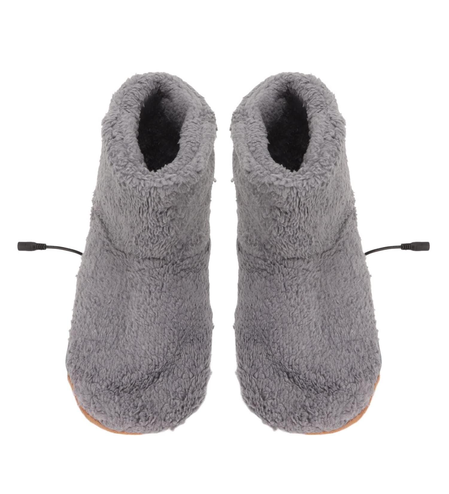 Buy Asixxsix Electrically Heated Foot Warmers - USB Plush Heating Boots for Men & Women - Winter Comfort (Gray) - Buy Online on GoSupps.com
