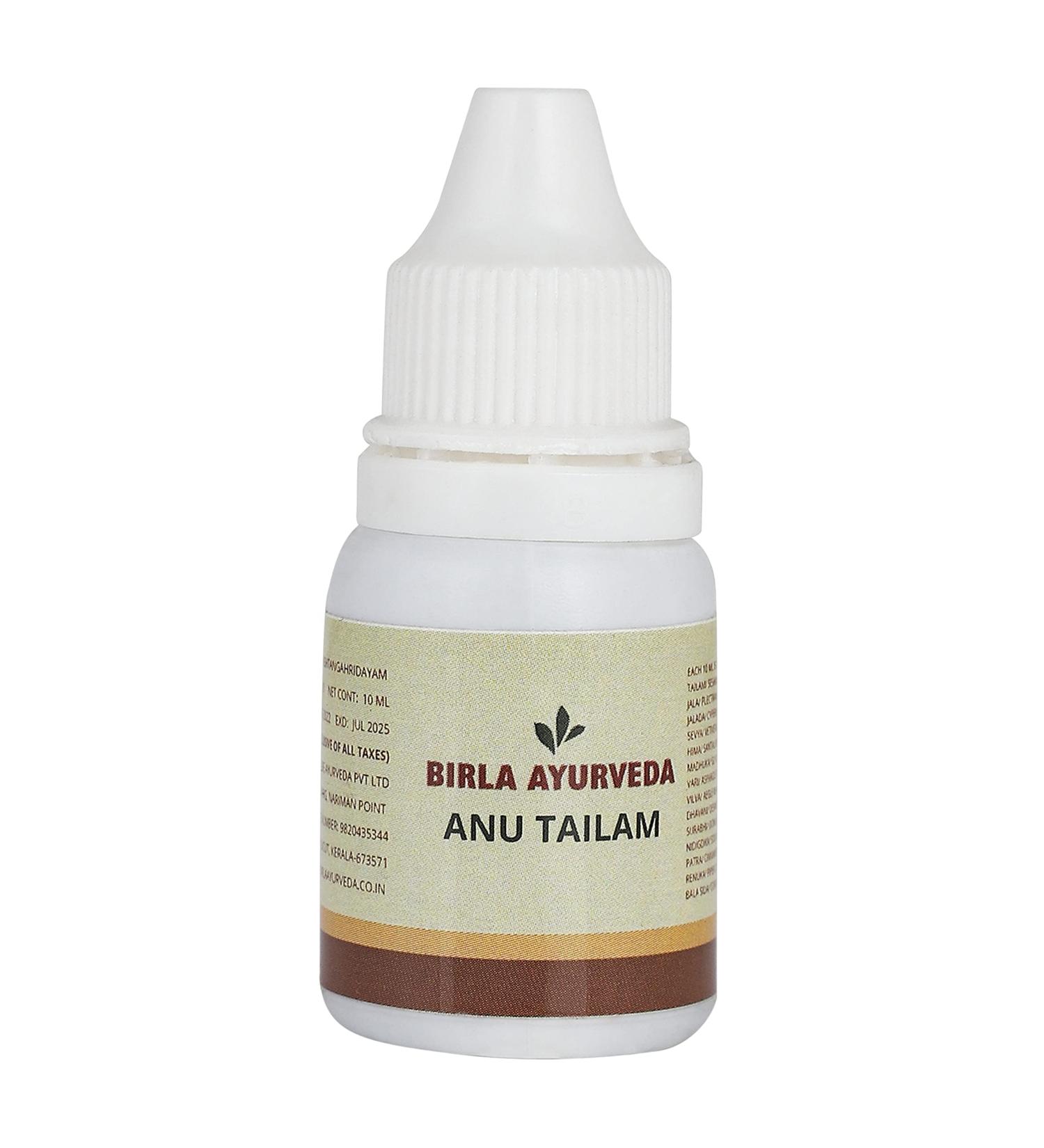 Buy Anu Thailam 10ml | Ayurvedic Oil by Birla Ayurveda | Authentic Ayurveda Thailam for Wellness - Buy Online on GoSupps.com
