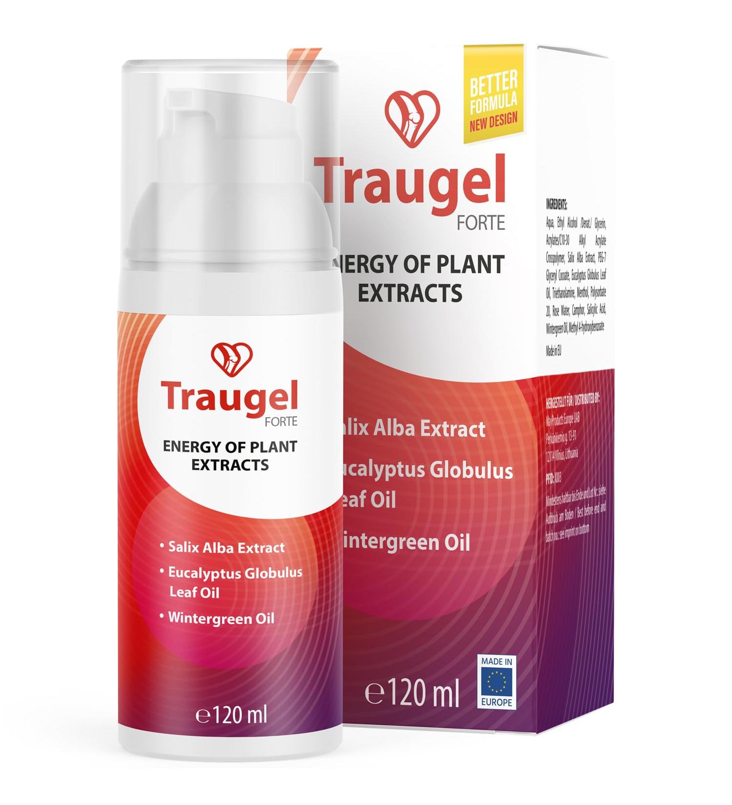 Traugel Forte Gel - Plant Extract Energy for External Use - 120ml - Boost Recovery & Wellness - Buy Online on GoSupps.com