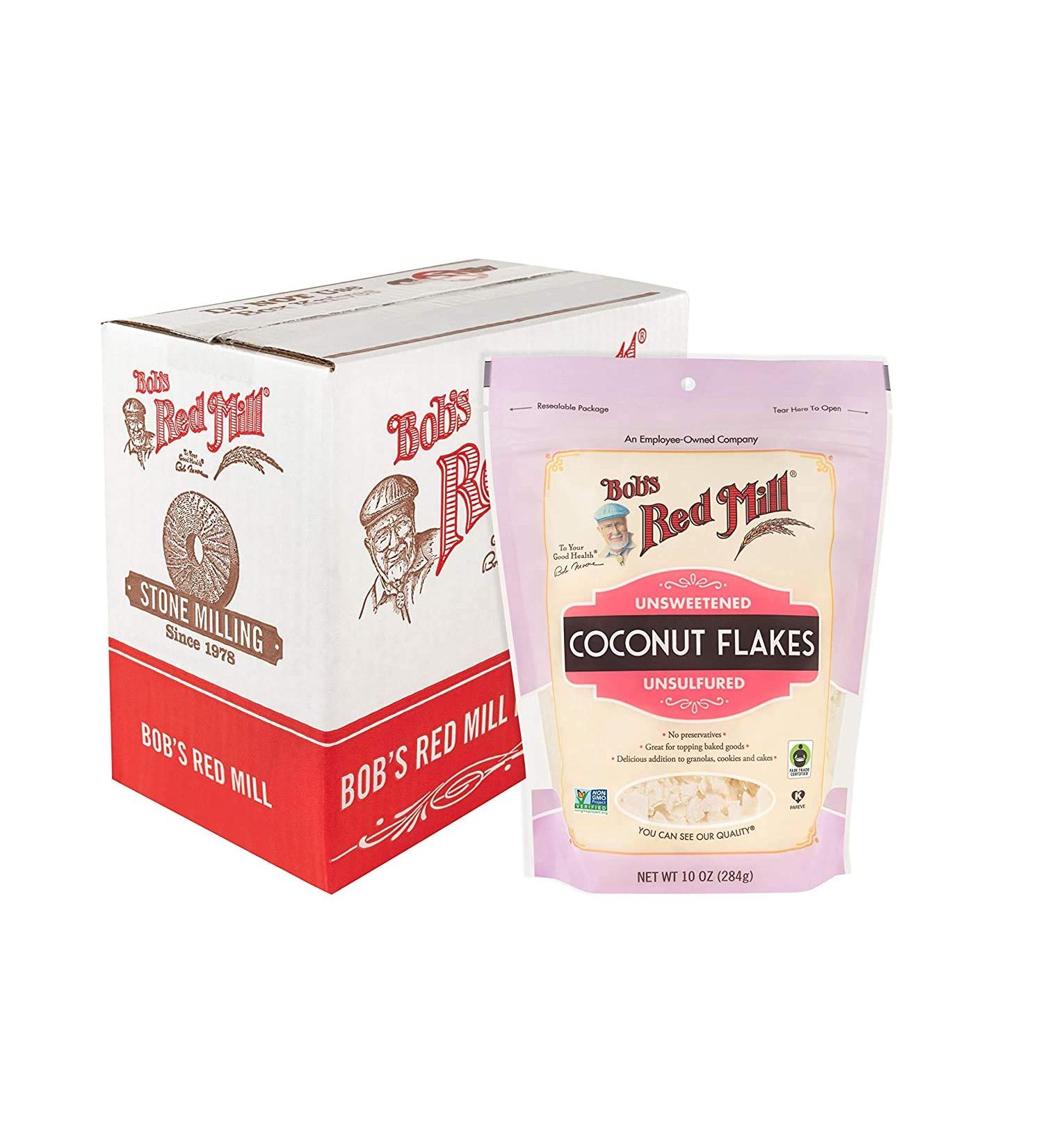 Bob's Red Mill Unsweetened Coconut Flakes 32 oz - Pack of 2 - Buy Online on GoSupps.com
