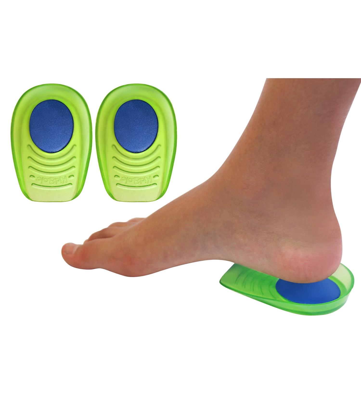 Memory Foam Heel Cups for Kids - Shock Absorbing Relief for Sensitive Heels & Foot Pain | 2 Pairs Size 3-7 - Buy Online on GoSupps.com