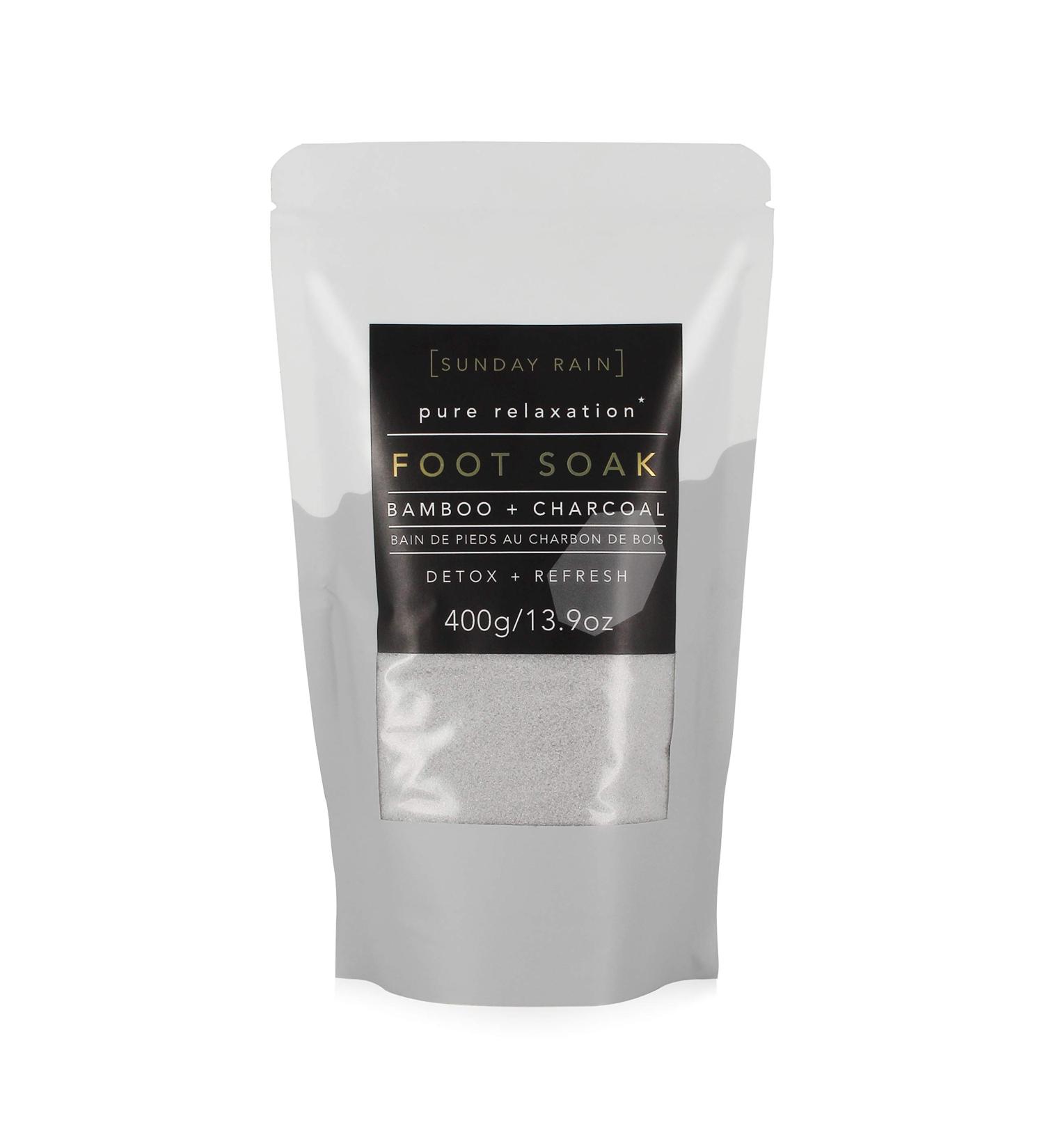 Sunday Rain Pure Relaxation Foot Soak with Bamboo & Charcoal - 13.9 oz | Soothing Foot Care - Buy Online on GoSupps.com