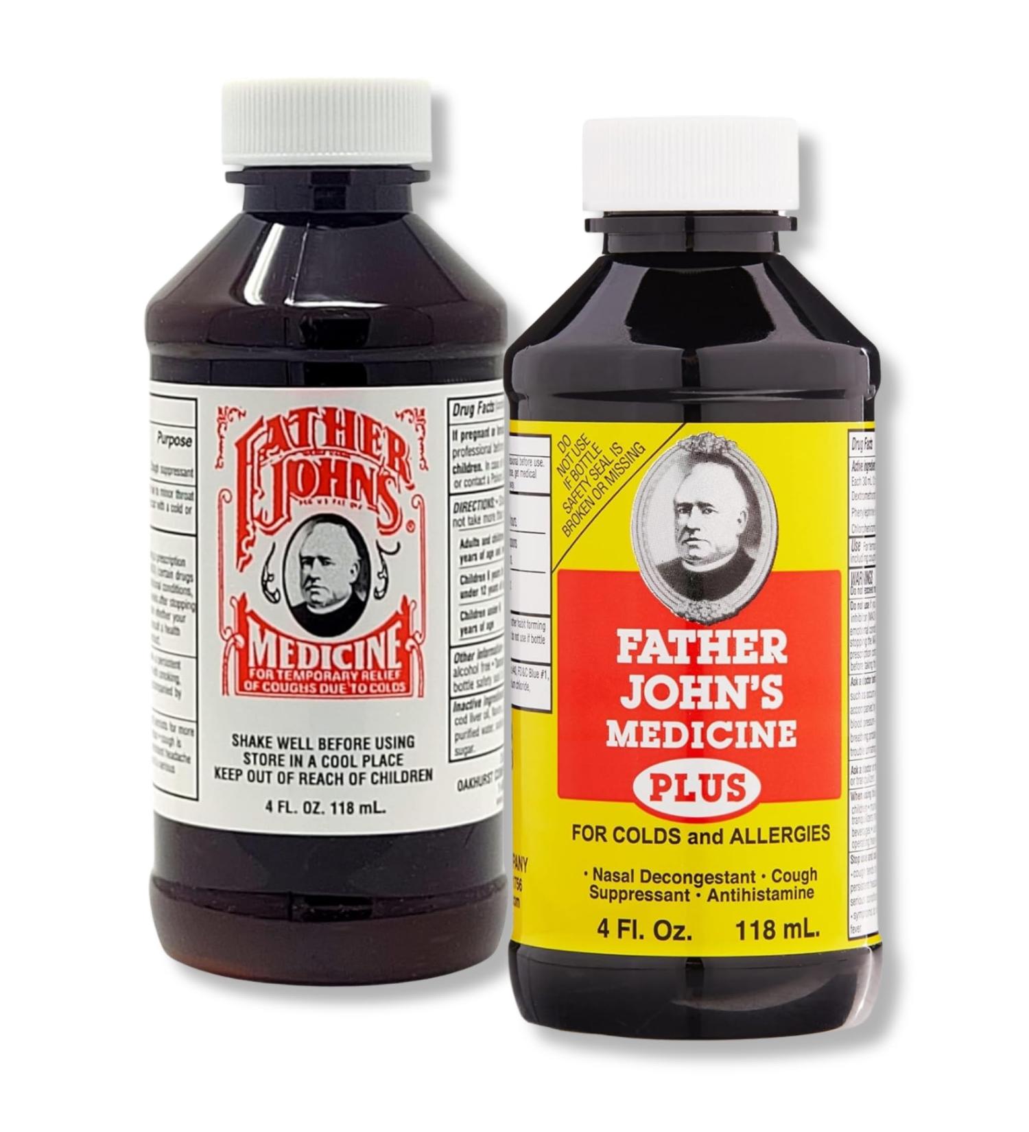 FATHER JOHN'S Cough and Allergy Bundle Cough Suppressant Cold & Allergy Relief 4 FL OZ - Buy Online on GoSupps.com