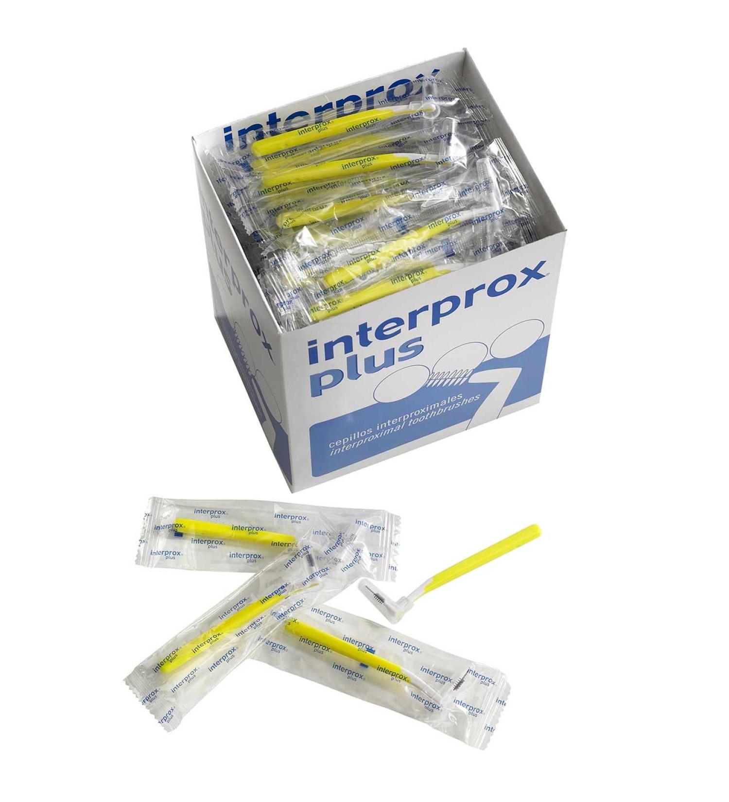 Interprox plus interdental brushes box of 100 (yellow mini)
