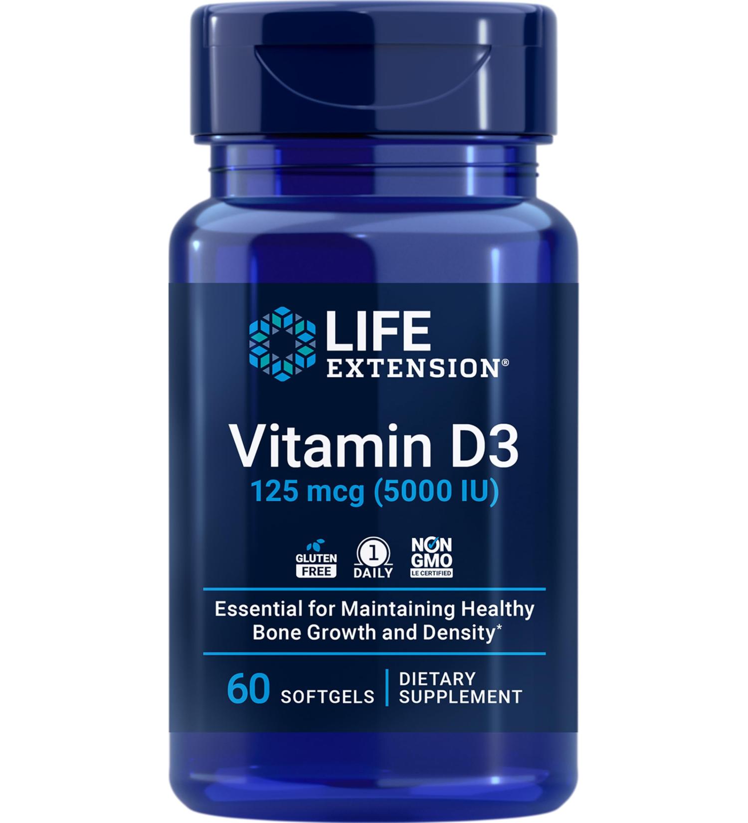Life Extension Magnesium Citrate 100mg and Vitamin D3 5000IU - Magnesium for Heart Bone Immune Health and Vitamin D3 for Bone Brain Immune Health - 100 Vegetarian Capsules and 60 Softgels - Buy Online on GoSupps.com