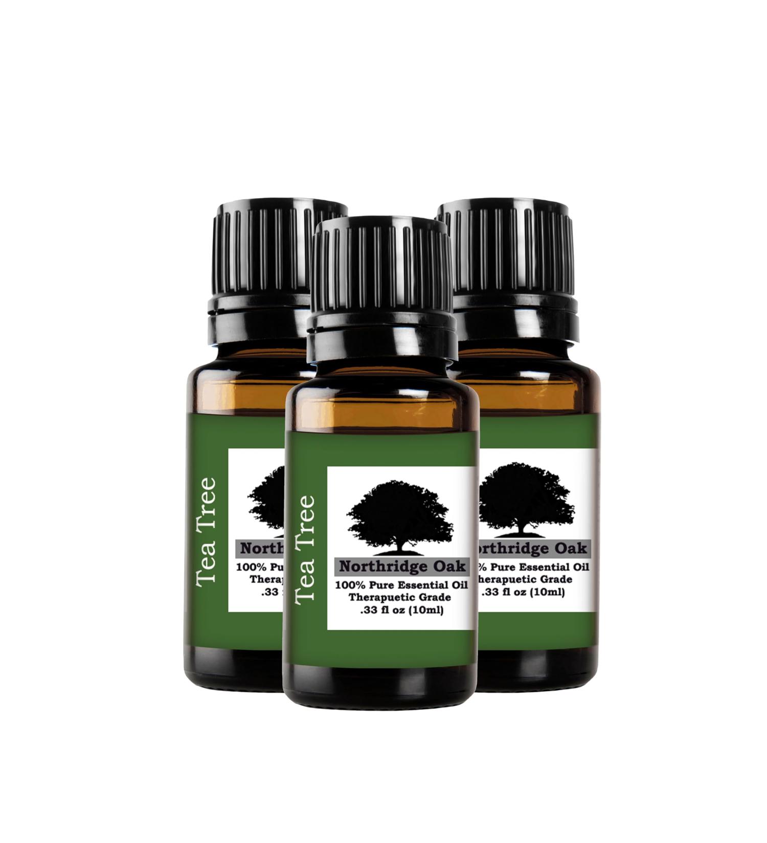 Northridge Oak 100% Pure Undiluted Tea Tree Essential Oil - 3 Pack - Therapeutic Grade Melaleuca alternifolia Vitality-Boosting Tea Tree Oil for Aromatherapy - Buy Online on GoSupps.com