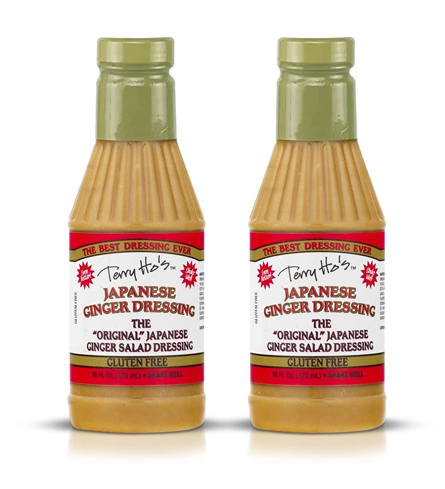 Terry Ho's Japanese Ginger Dressing - Gluten Free Ginger Sesame Marinade & Salad Dressing - 16oz (Pack of 2) - Buy Online on GoSupps.com