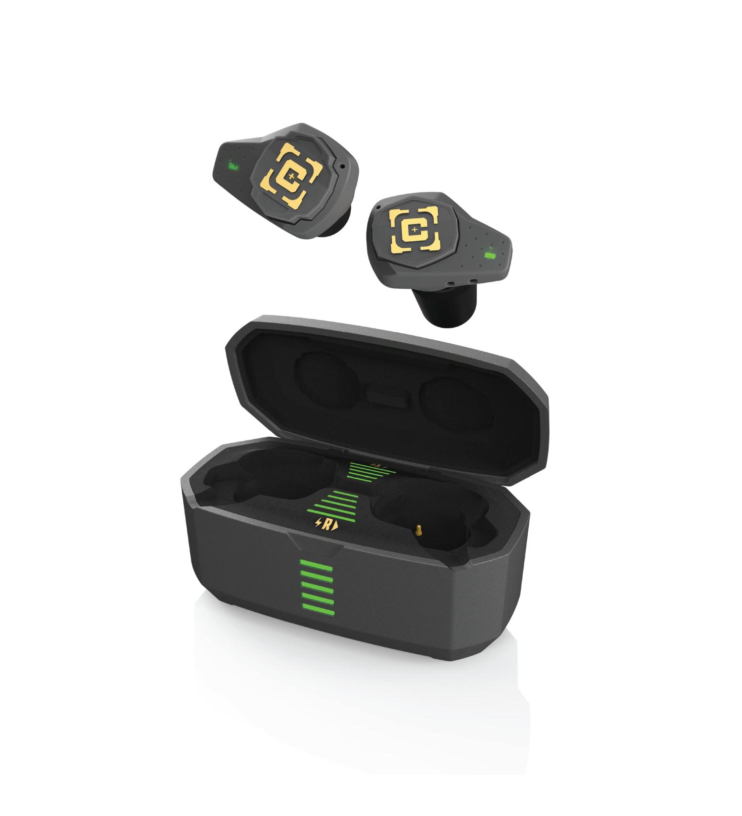Caldwell E-MAX Shadows Pro Electronic Hearing Protection with Ambiance Sound Amplification Bluetooth and Rechargeable Case - Black - Buy Online on GoSupps.com