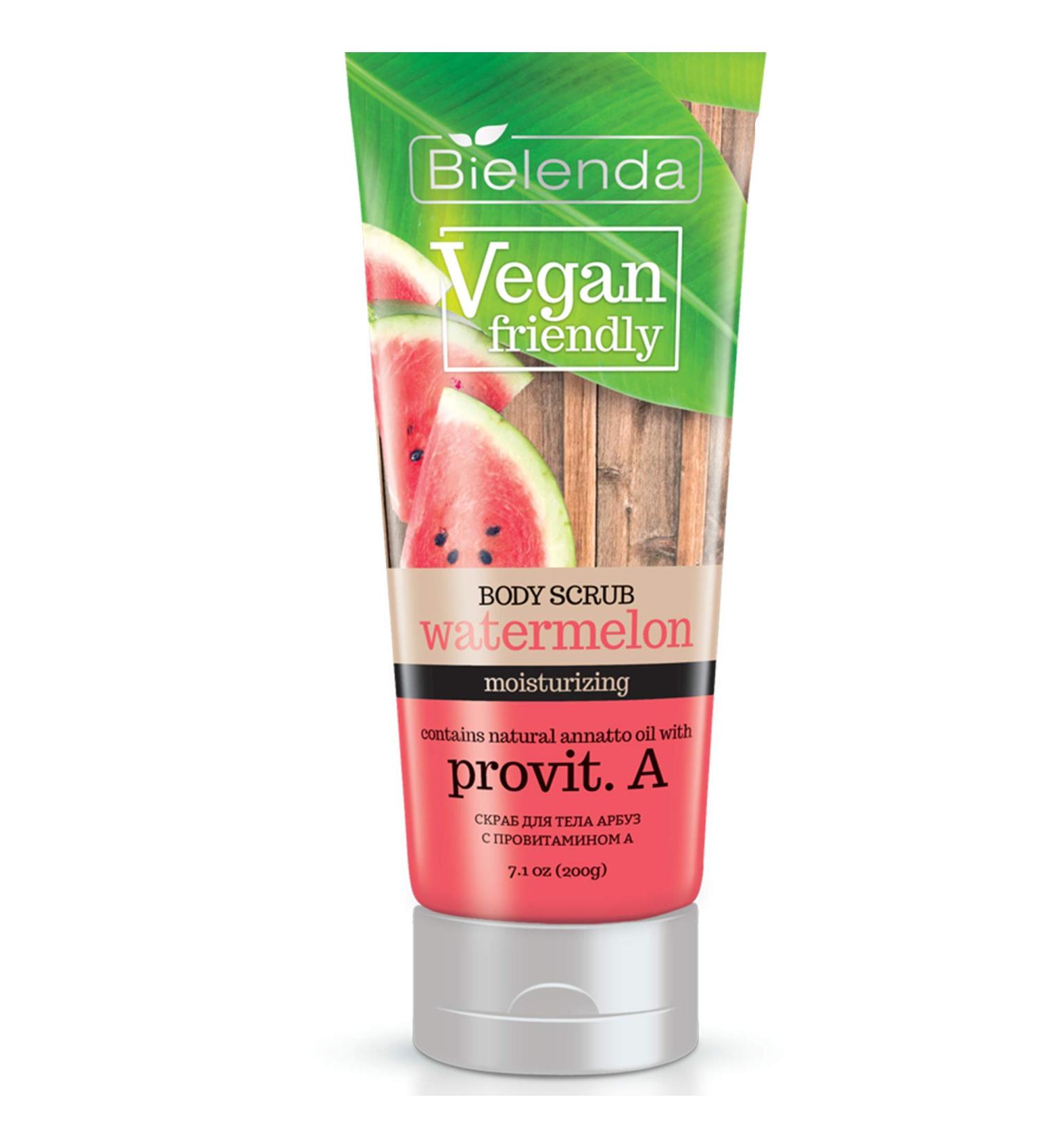 Bielenda Vegan Friendly - Peels Very Effectively Gently Exfoliate Rough Thickened Dead Skin Cleanse Restore Its Smoothness And Softness - Vegan Friendly Watermelon Body Scrub - 200 g - Buy Online on GoSupps.com