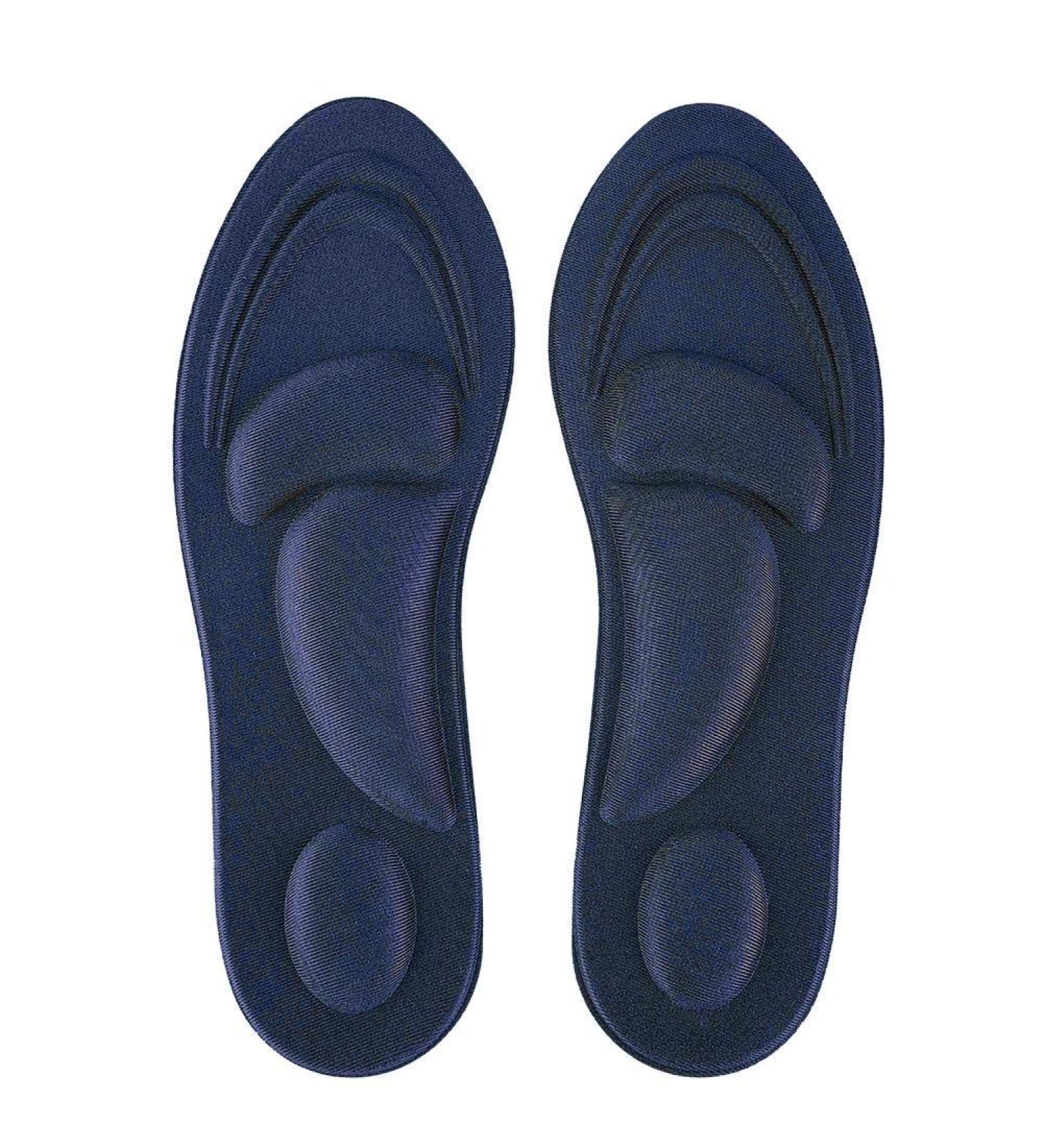 Orthotic Arch Support Insole for Flat Feet | Memory Foam Shoe Pad for Plantar Fasciitis Comfort (Women - Dark Blue) - Buy Online on GoSupps.com