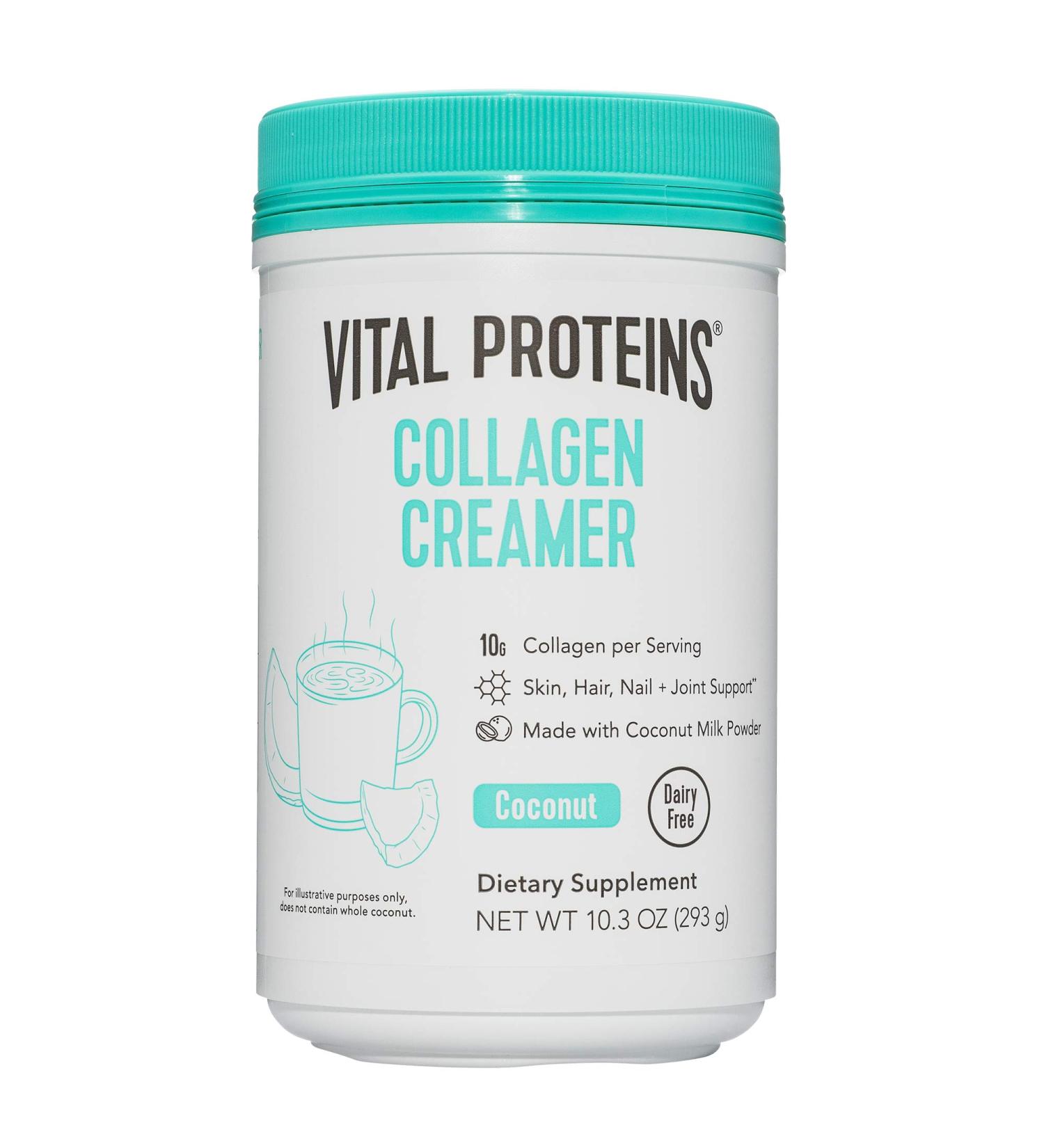 Vital Proteins Collagen Coffee Creamer - Dairy-Free & Low Sugar, Energy-Boosting MCTs, Supports Healthy Hair, Skin, Nails - 10.3oz Coconut Flavor - Buy Online on GoSupps.com