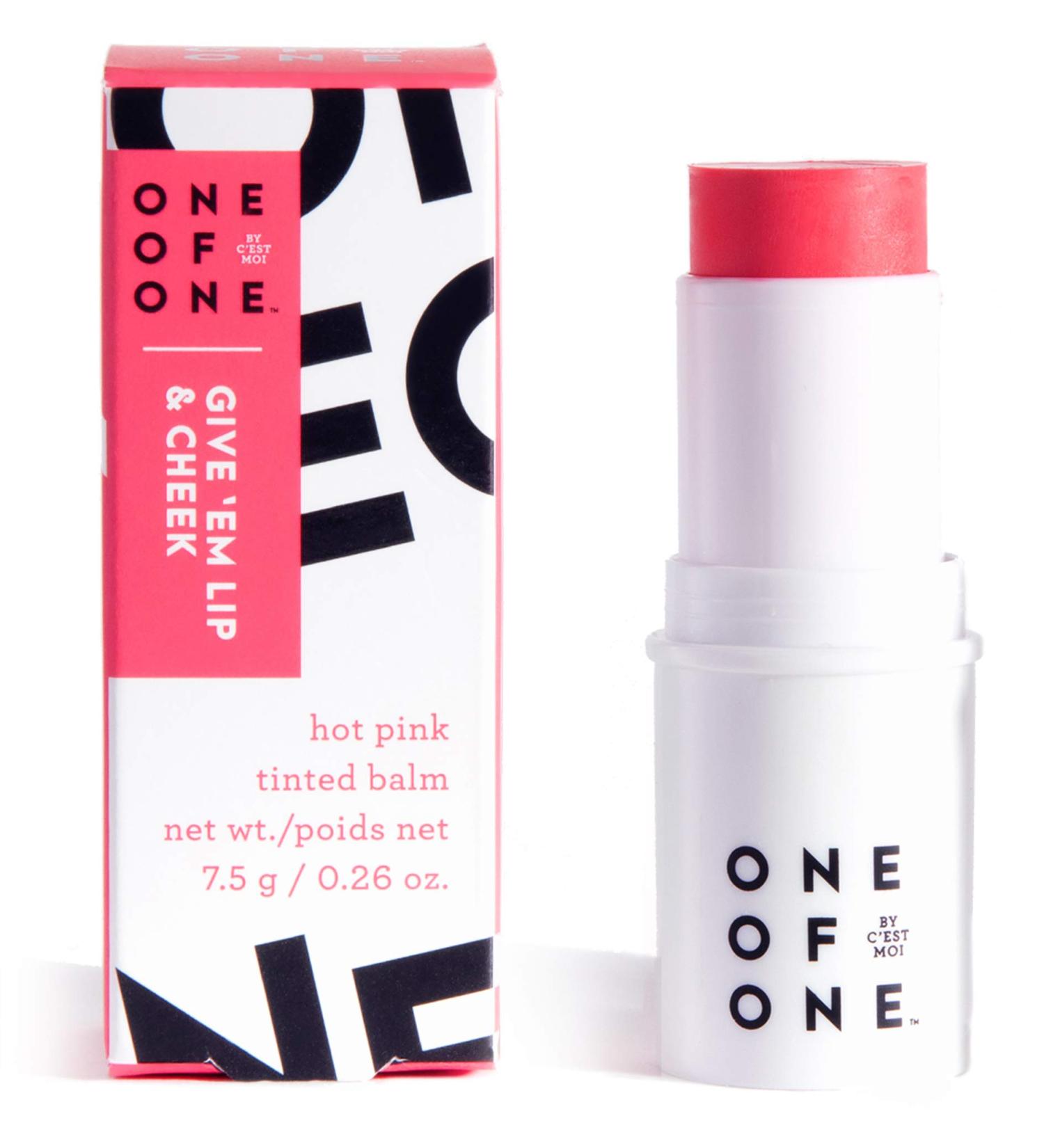 C'est Moi One of One Give 'Em Lip (& Cheek) Tinted Balm | Creamy Hydration & Radiant Flush with Shea Butter | Smart Mouth Hot Pink - 7.5g / 0.26 oz - Buy Online on GoSupps.com