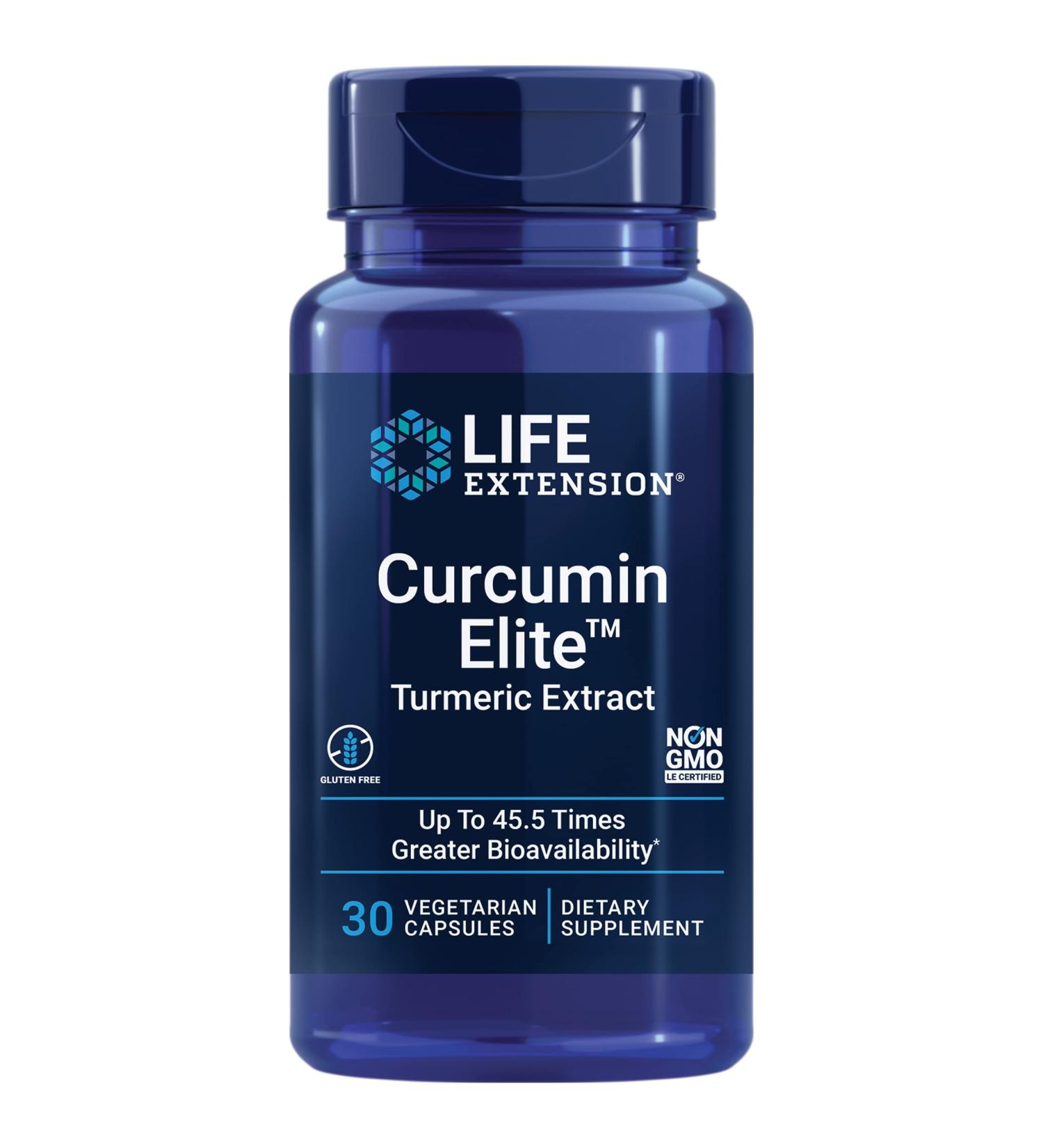 Life Extension Curcumin Elite Turmeric Extract - 30 Vegetarian Capsules for Optimal Health - Buy Online on GoSupps.com