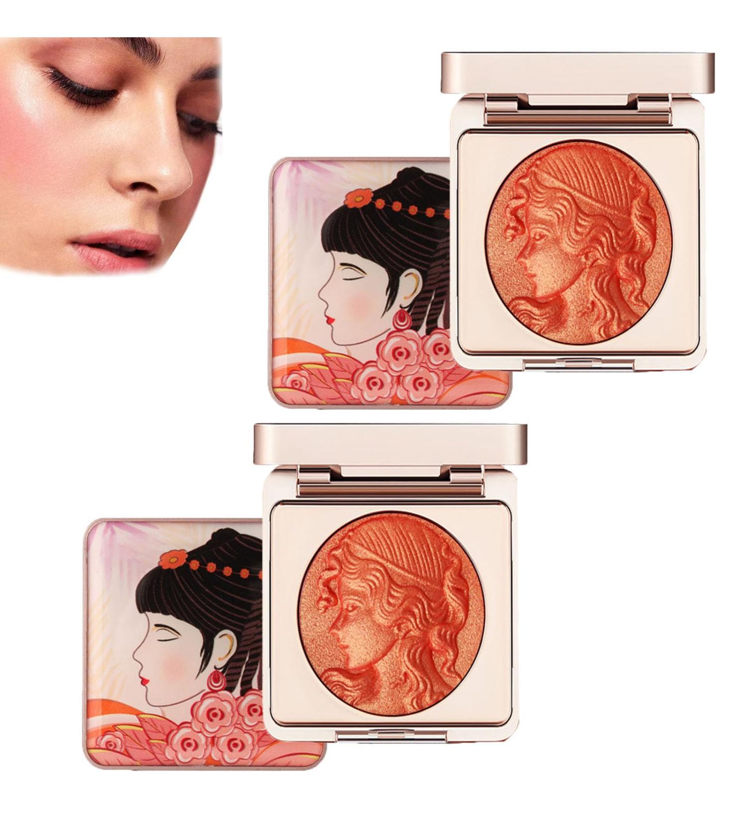 Embossed Smooth Powder Blush Palette for Cheeks Powder Blush for Cheeks Glow Blush for Cheeks Embossed Girl Blush Matte Face Powder Blush Palette Natural Makeup Radiant Finish (02#*2 One Size) 02#*2 One Size - Buy Online on GoSupps.com