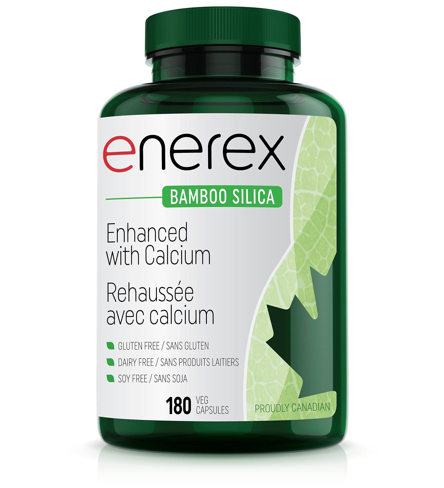 ENEREX Bamboo Silica - Premium Bone, Skin, Hair, and Nail Formula - 180 Capsules - Buy Online on GoSupps.com