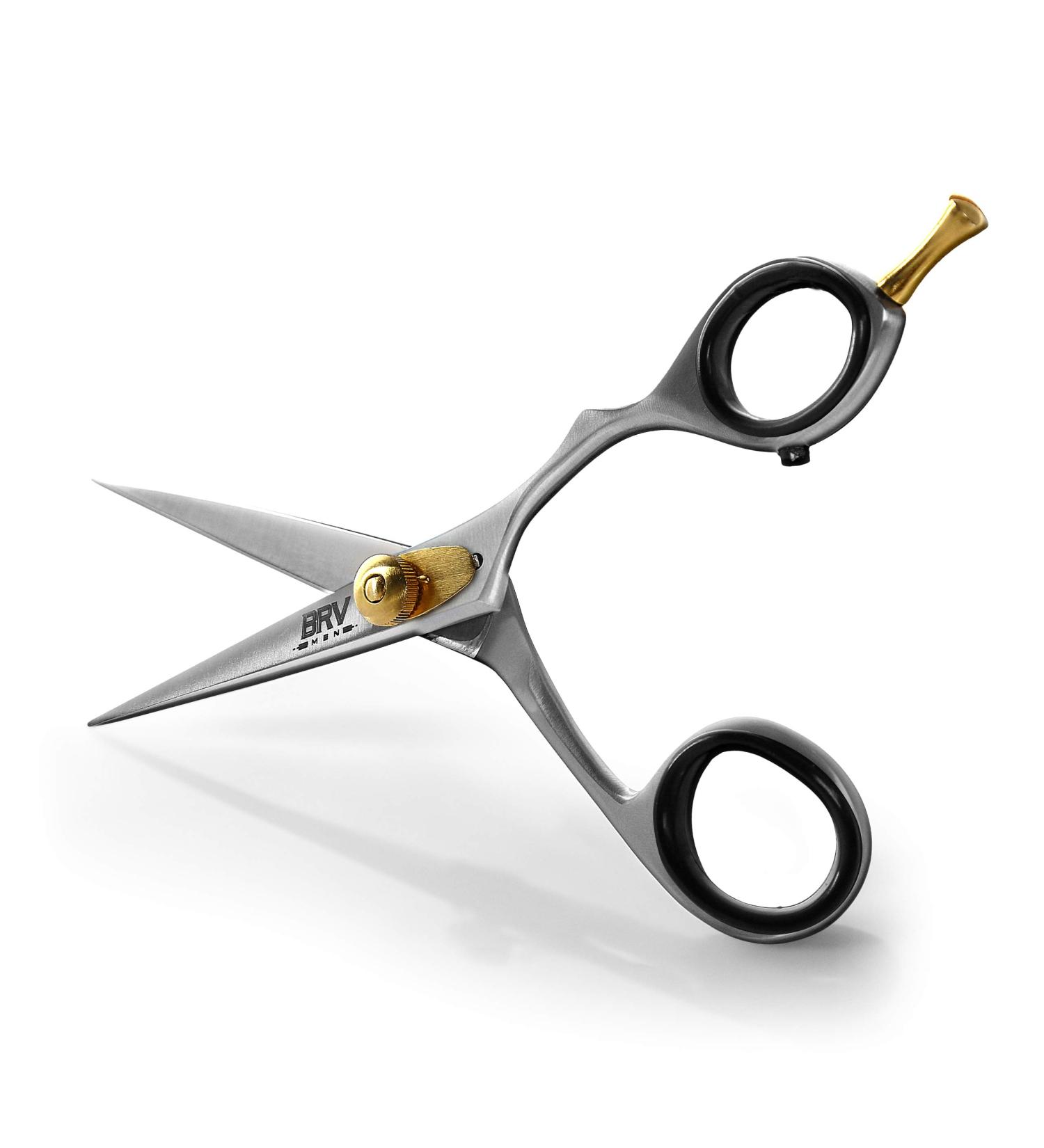BRV MEN 14cm German Steel Hammer Forged Beard & Mustache Scissors - 100% Stainless Steel - Razor Sharp Trimming Shears (Right Handed, Silver) - Buy Online on GoSupps.com