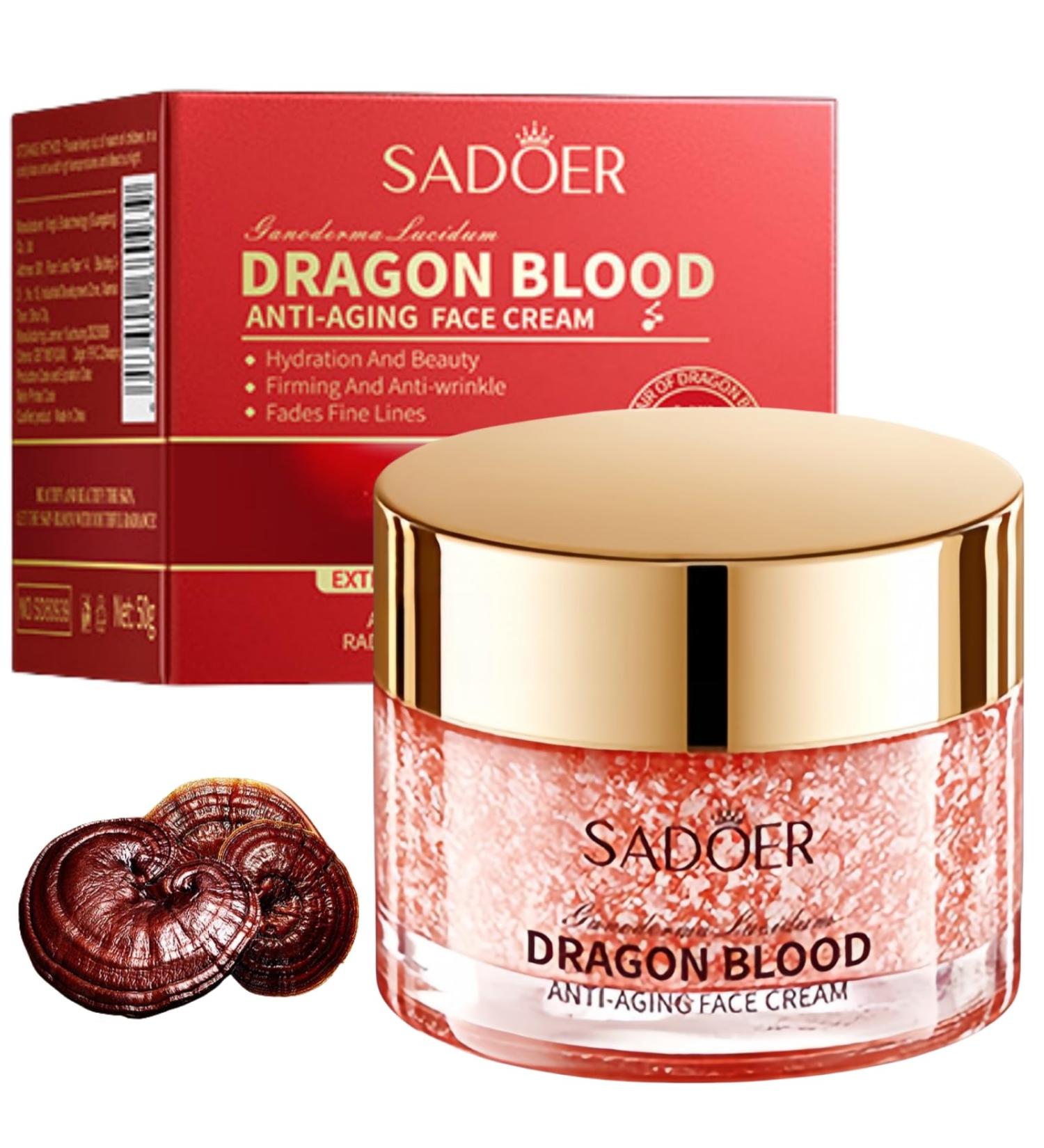 Lingzhi Dragon's Blood Anti-Wrinkle Cream | Sadoer Anti-Aging Face Cream for Youthful Skin | Herbal Dragon Blood Facial Cream | Powerful Easy Application Anti-Aging Solution - Buy Online on GoSupps.com