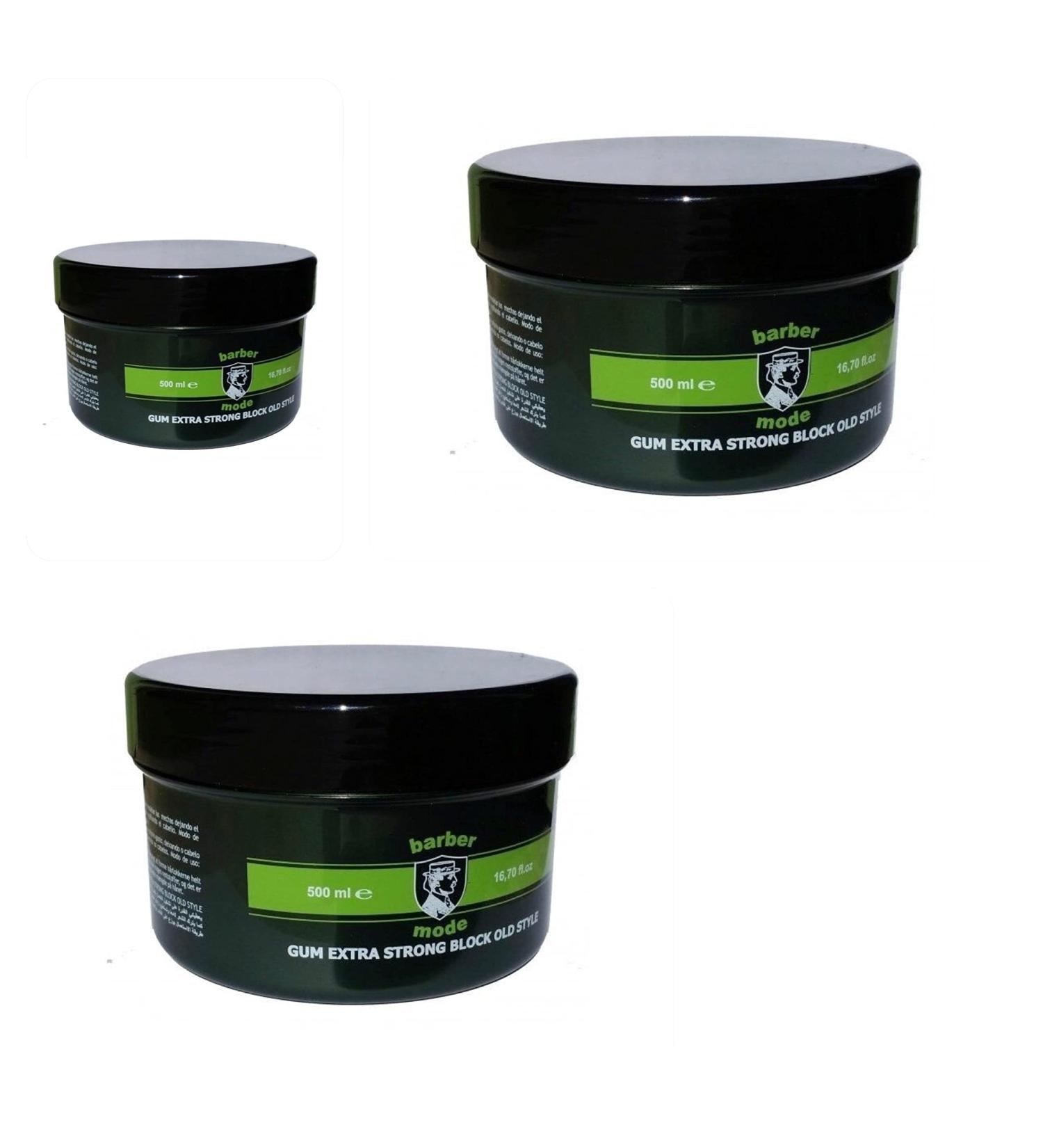 Raywell Barber Fashion Styling Gum Hair Gel – Strong Hold – Made in Italy – 3 x 500ml