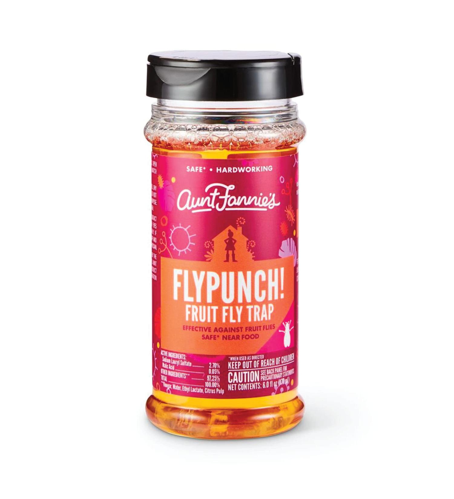 Aunt Fannie's FlyPunch! Fruit Fly Trap - 6 fl oz (177 ml) | Effective Fruit Fly Control - Buy Online on GoSupps.com