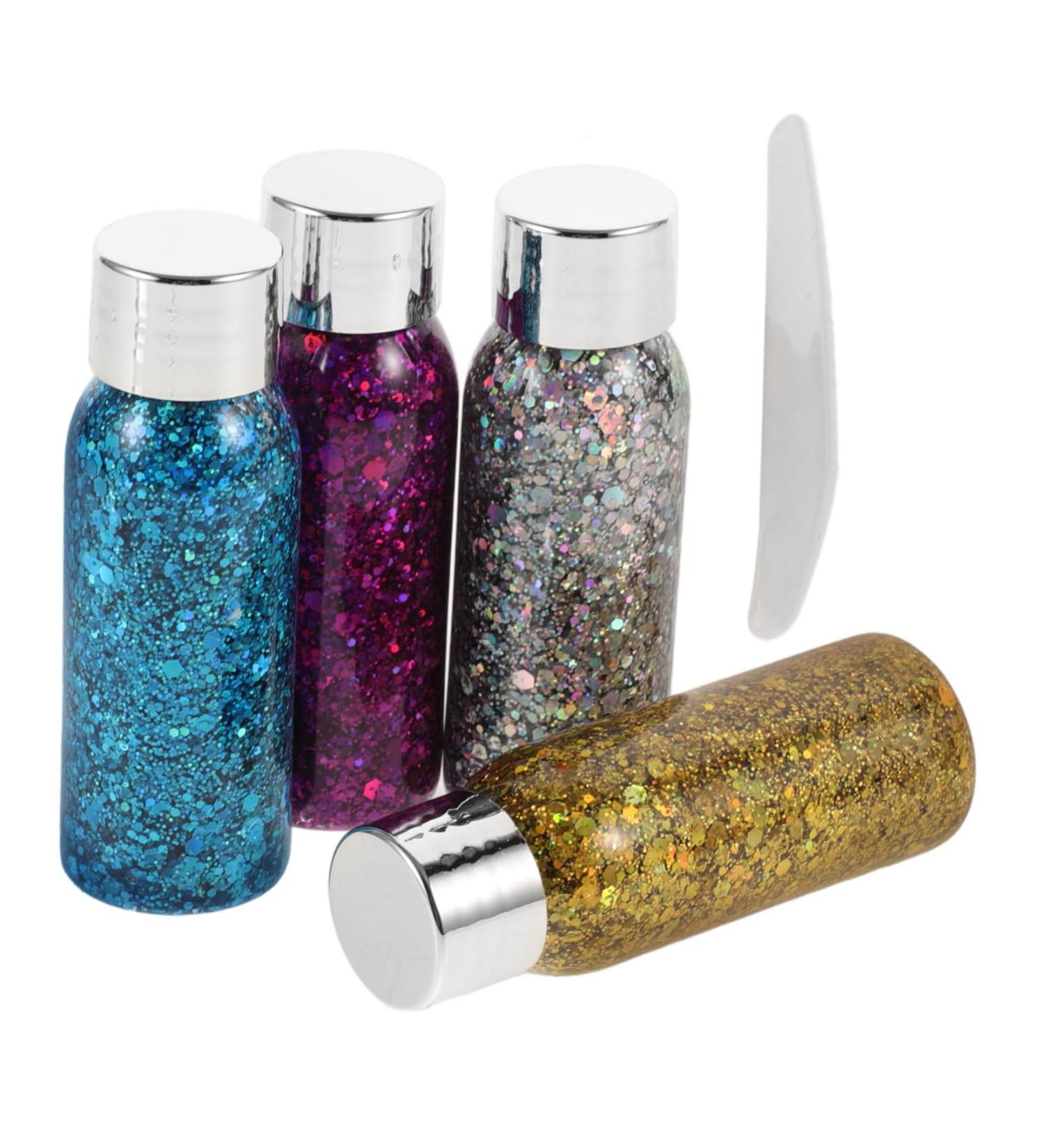 VINTORKY 4pcs Set Colorful Eye Shadow Halloween Makeup Glitter Festival Glitter Gel Glitter for Body Liquid - Buy Online on GoSupps.com