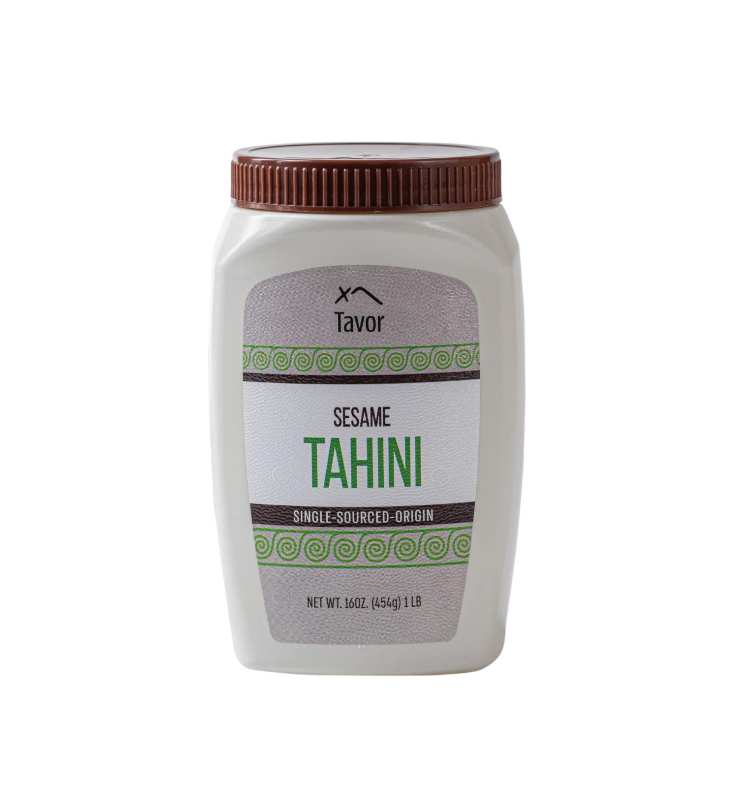 Tavor Natural Tahini Paste 1lb - Toasted Sesame Seeds, Smooth Sauce for Hummus, Vegan-Friendly, Non-GMO, Gluten-Free - Kosher Certified - Buy Online on GoSupps.com
