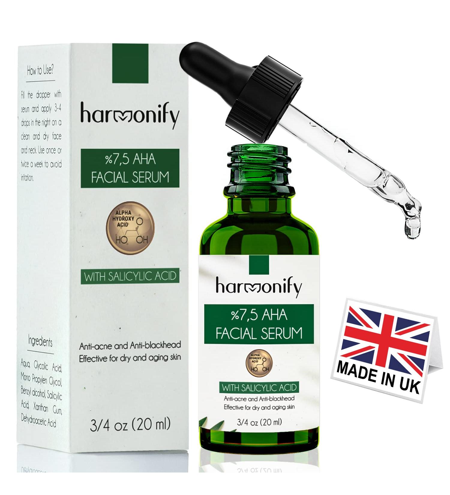 Pure Vitamin C Facial Serum - Anti-Wrinkle Anti-Acne Dark Spot Correcting with Salicylic & Glycolic Acids | 7.5% AHA | oz - Buy Online on GoSupps.com