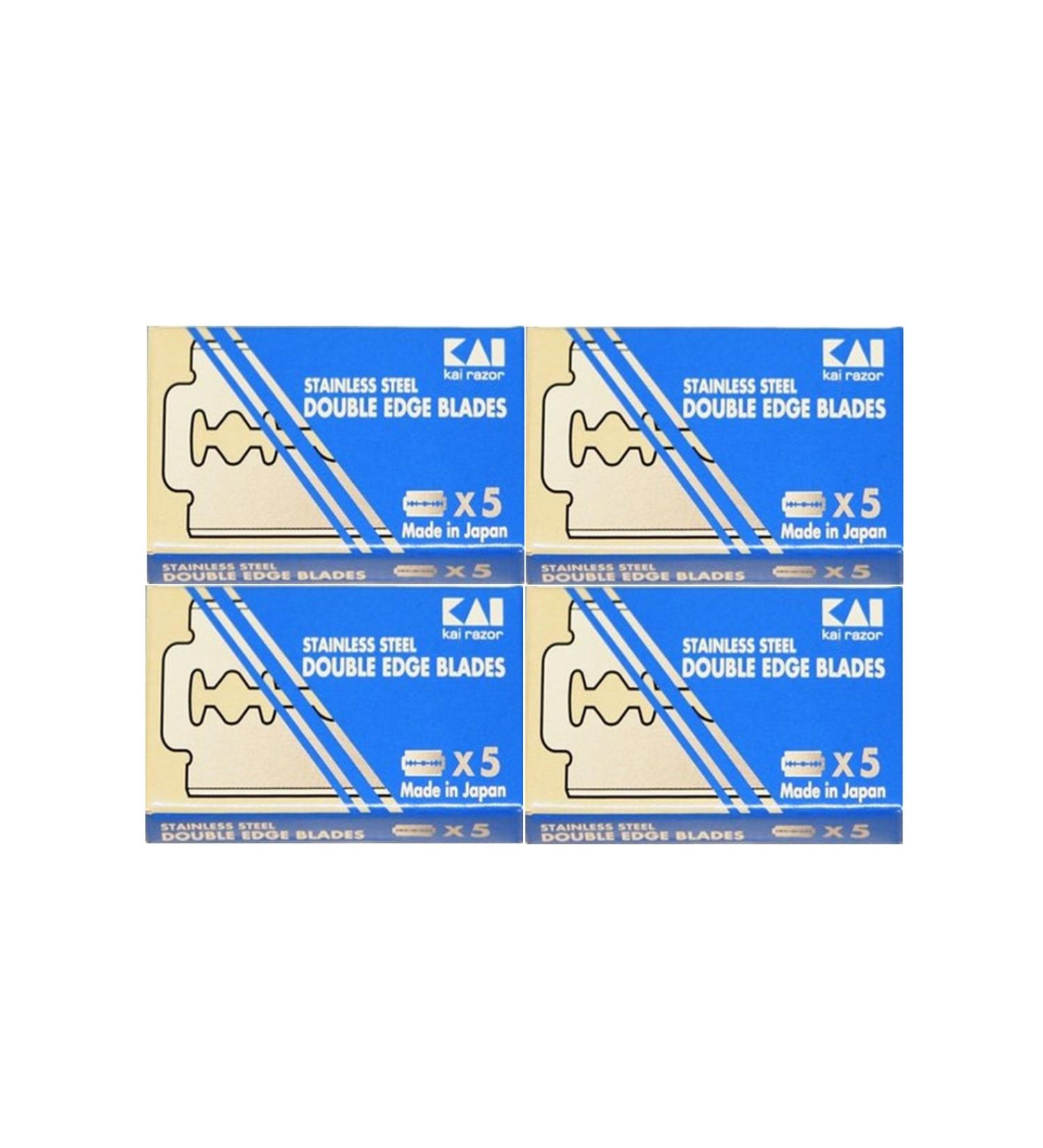 20 Stainless Steel Double Edge Razor blades from KAI Cutlery