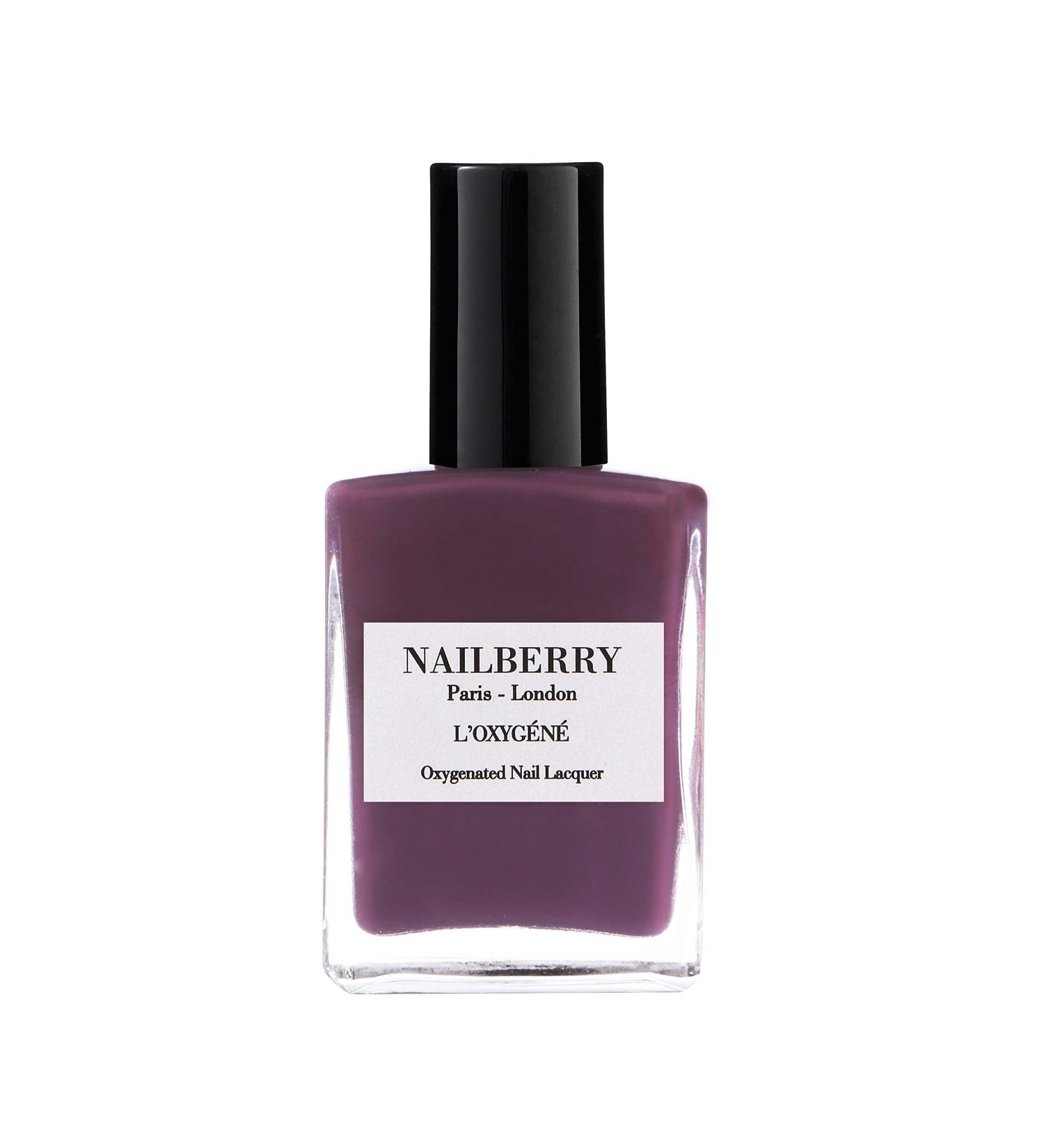 Nailberry L'Oxyg n Oxygenated Nail Lacquer Purple Rain 15ml Polish for a Healthier Manicure & Long Lasting Colour 12-Free Vegan Halal Cruelty & Gluten Free