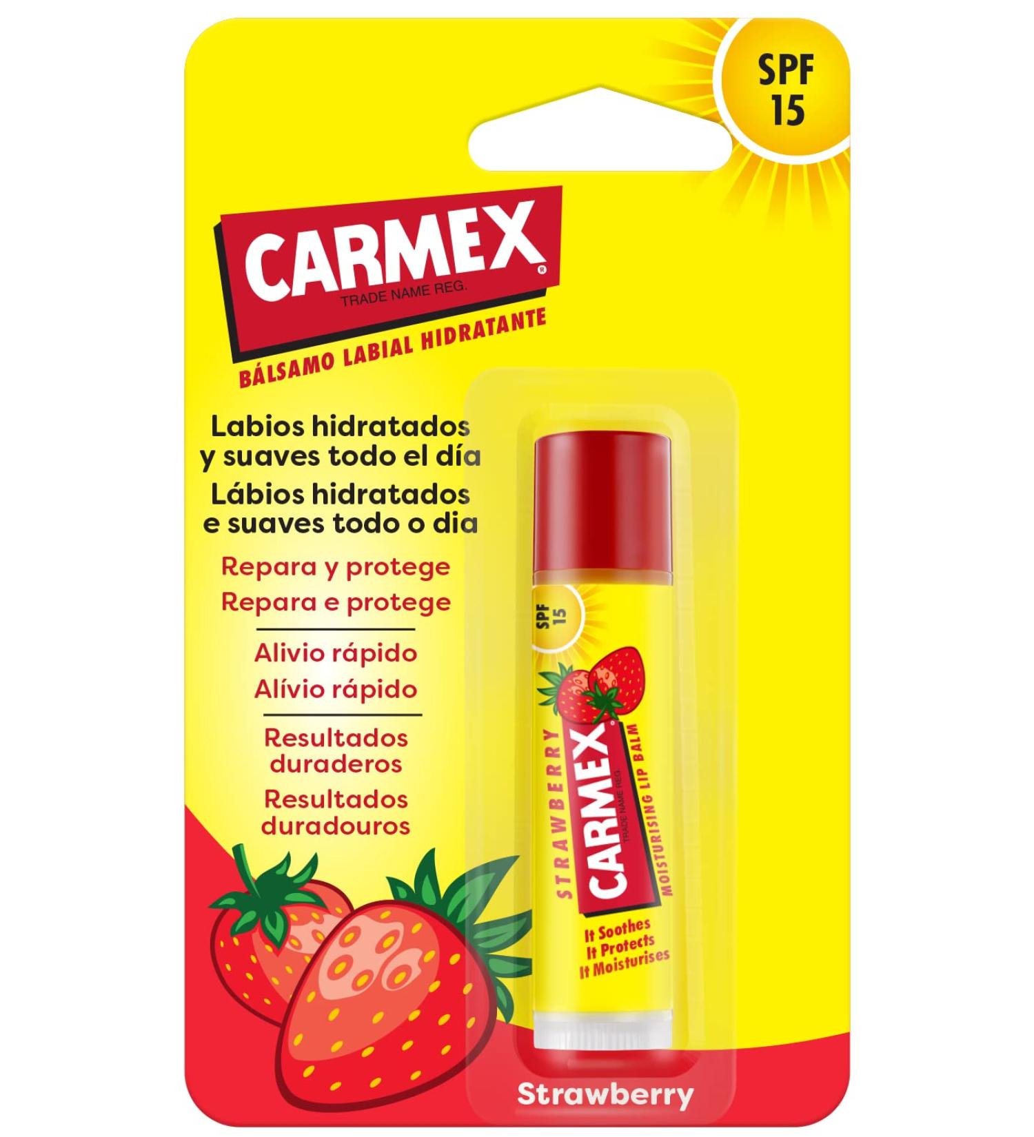 Carmex Strawberry Moisturising Lip Balm Spf15362655 - Buy Online on GoSupps.com