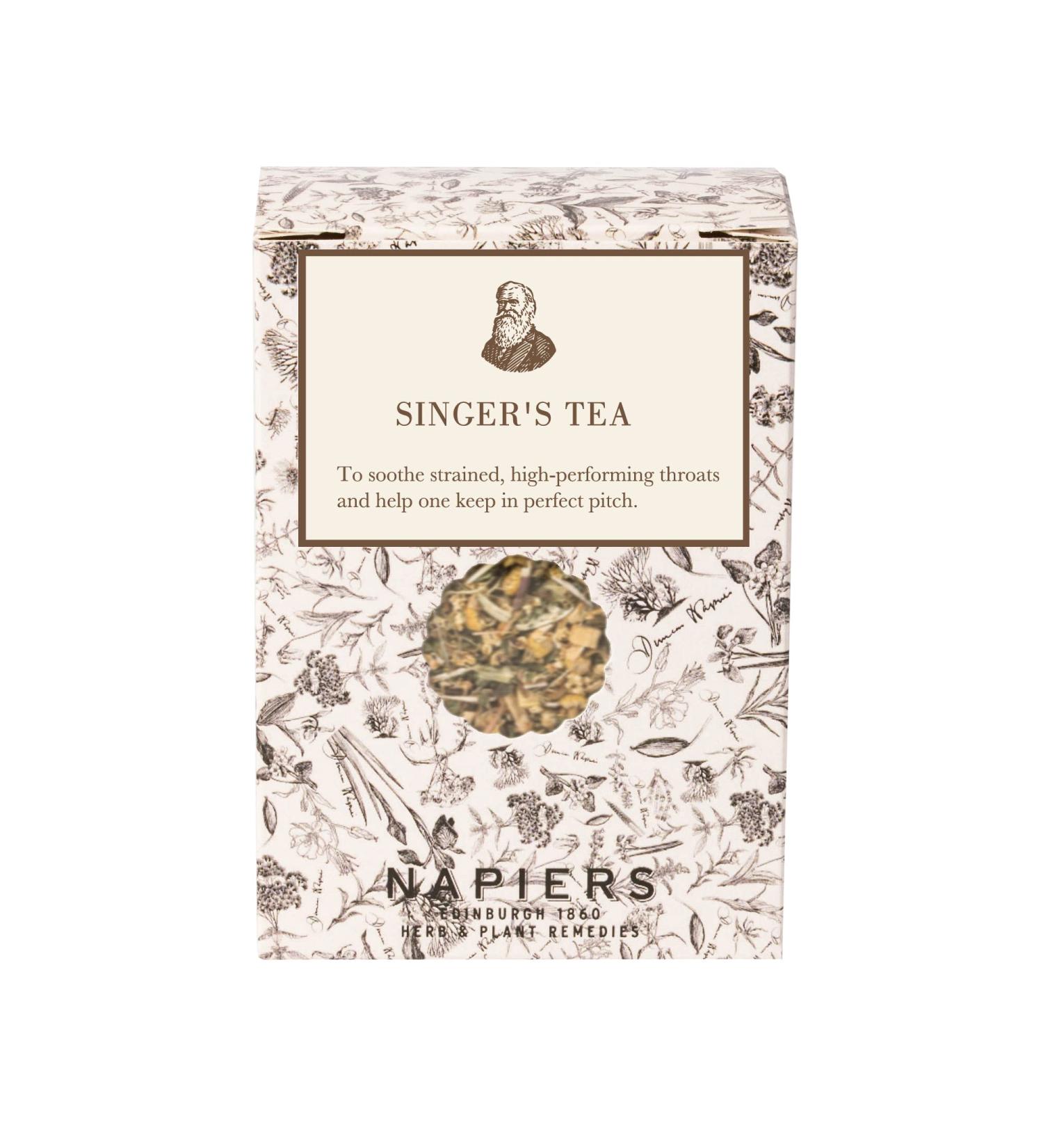 Napiers Singer's Tea 100g | Herbal Blend for Strained Vocal Cords - Buy Online on GoSupps.com