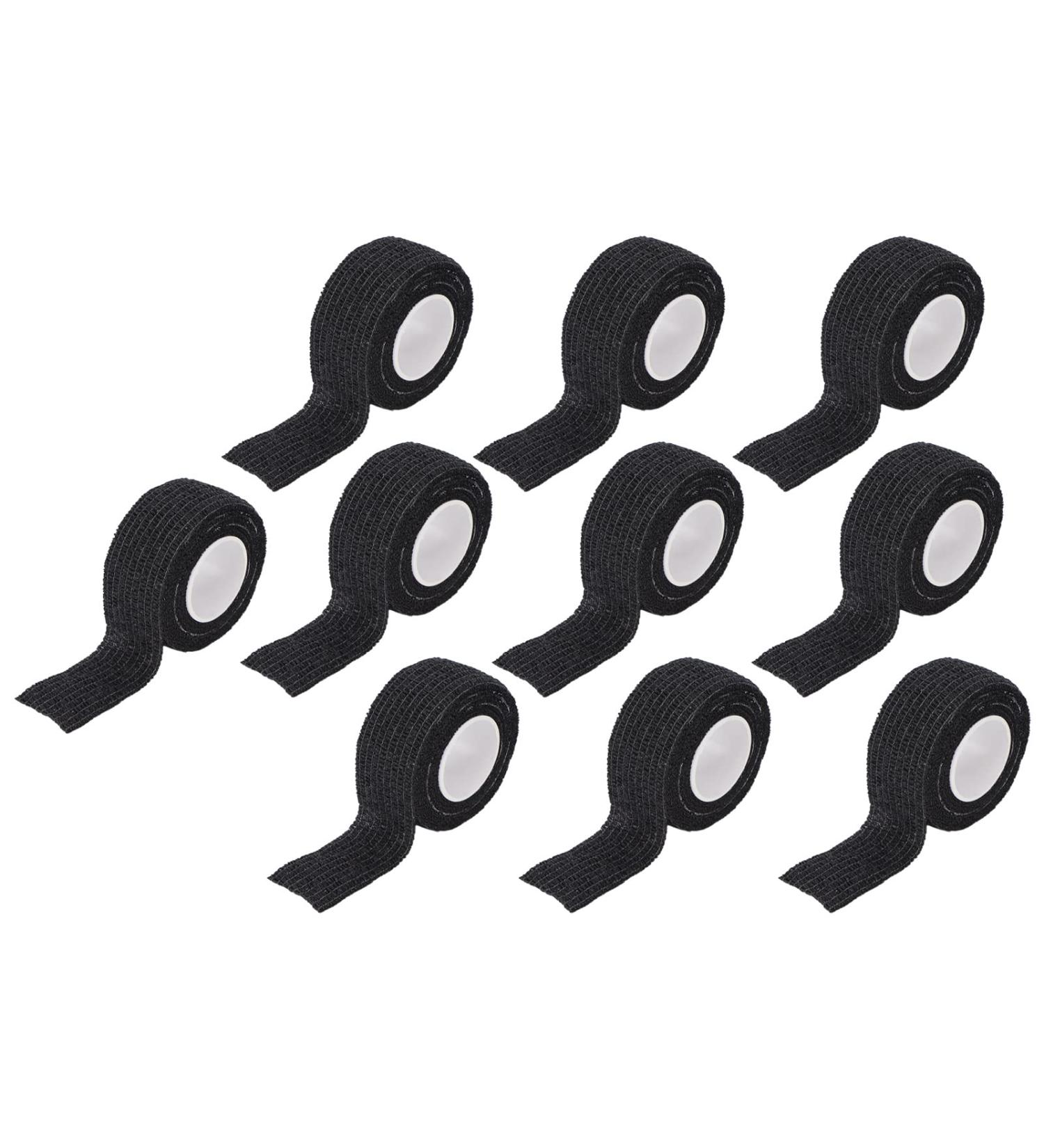 Self Adhesive Bandage - Elastic Cohesive Wrap (10 Rolls) - Breathable Waterproof Adjustable Tightening Force - Ideal for Gauze Fixing - Black - Buy Online on GoSupps.com