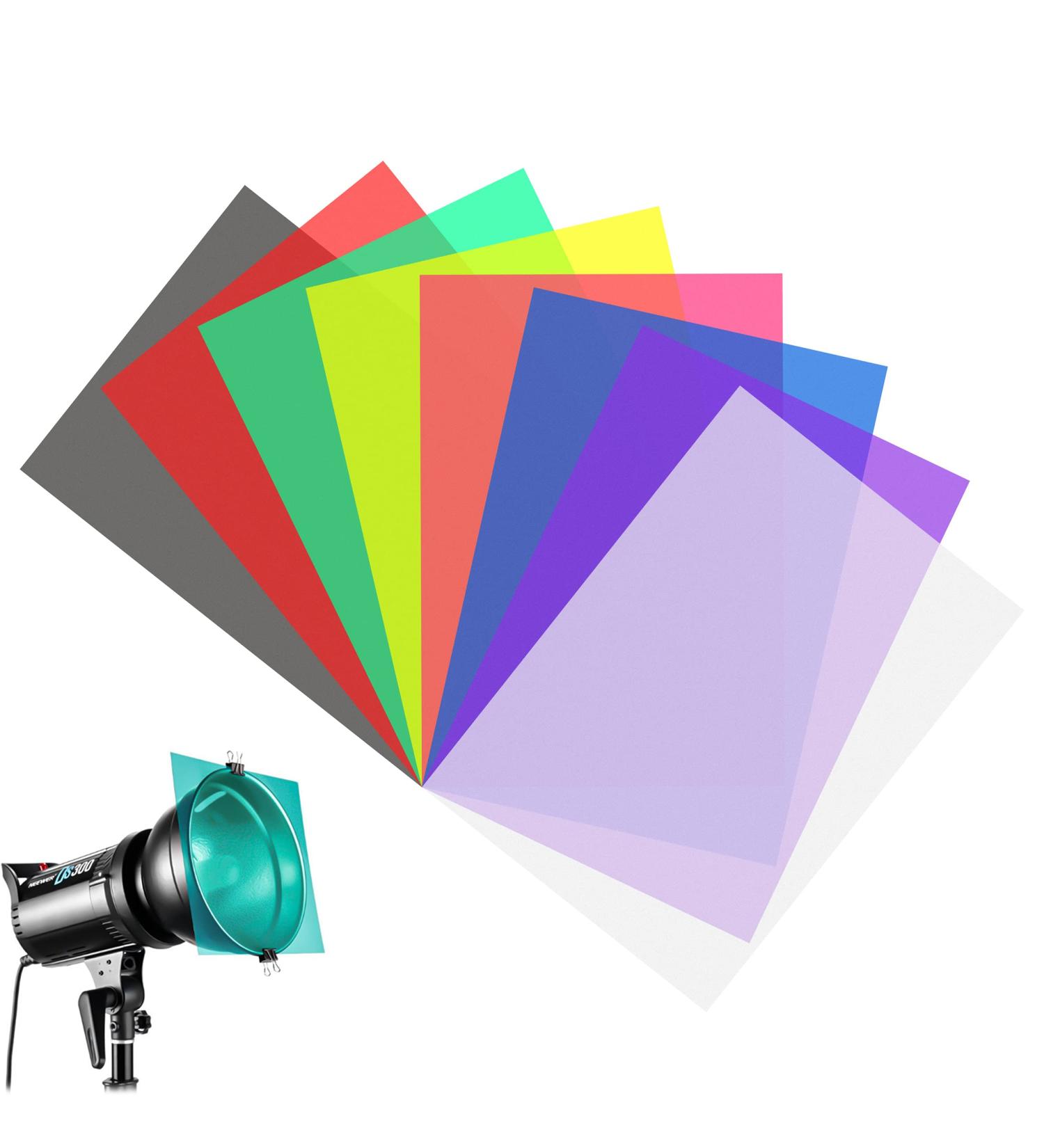 8pcs Color Correction Gel Light Filters for Photography Studio Flashlight - Premium Lighting Gels Sheet for LED Lights - Buy Online on GoSupps.com